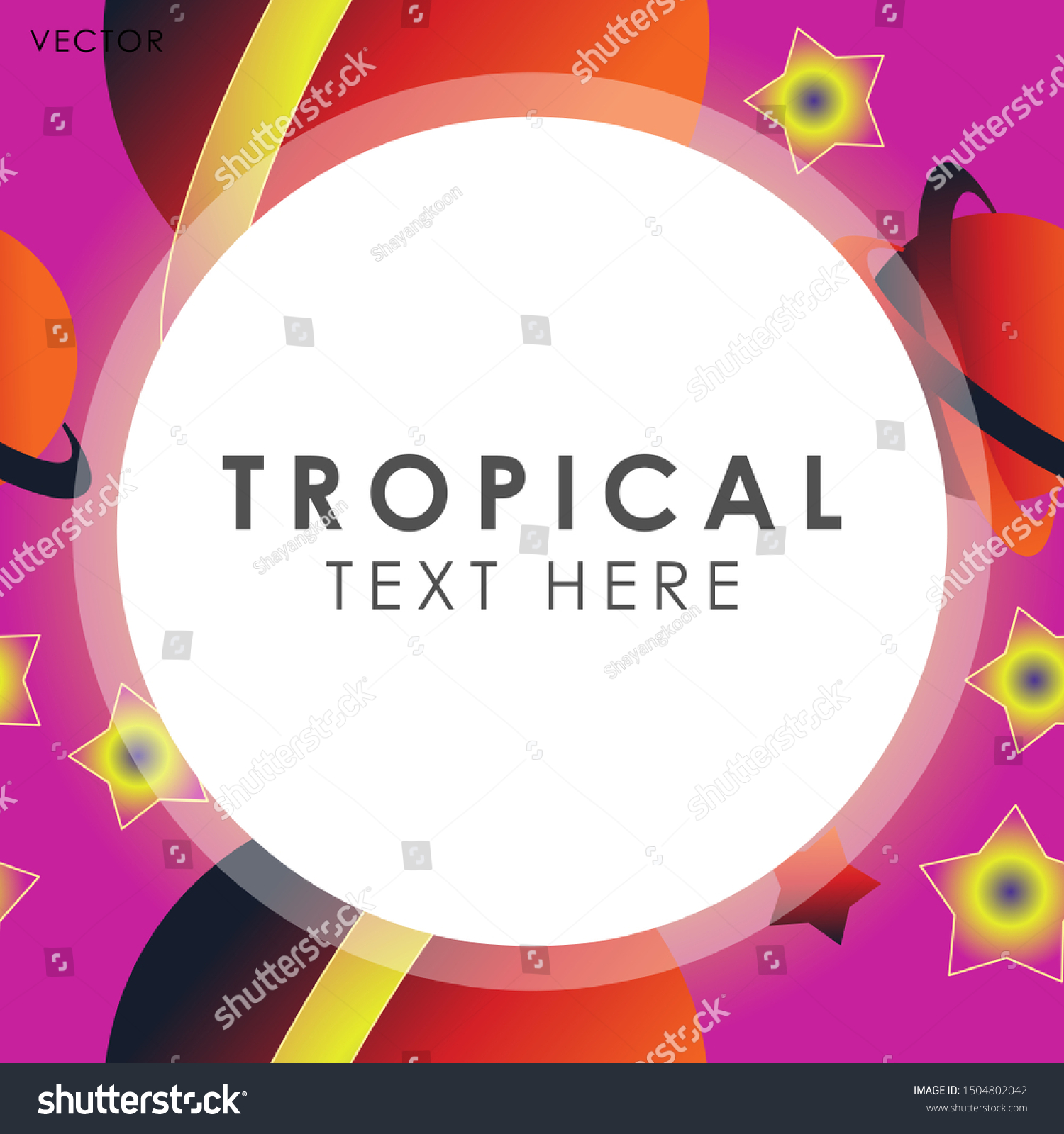 Pink Star Frame Vector Illustration Design Stock Vector (Royalty Free ...