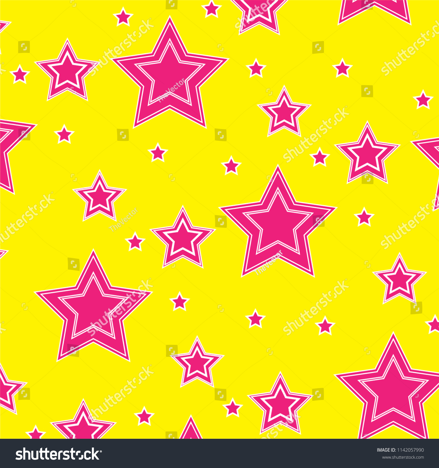Pink Background Yellow Stars gambar ke 6