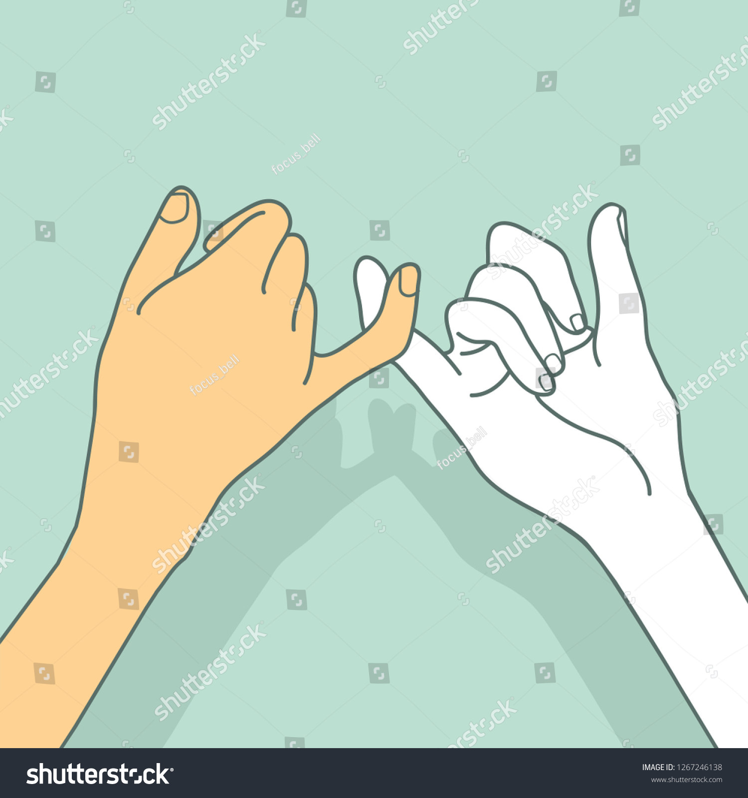SVG of Pinky promise hands vector concept svg