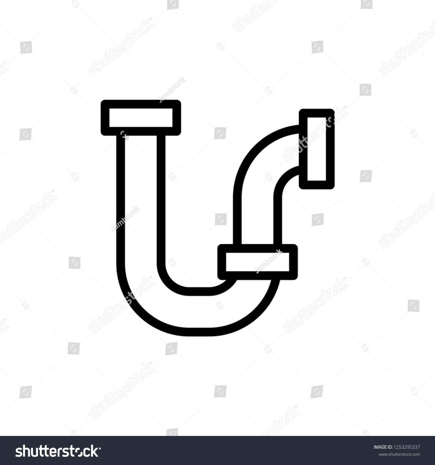 Pipe Ring Icon Vector Stock Vector (royalty Free) 1253295337