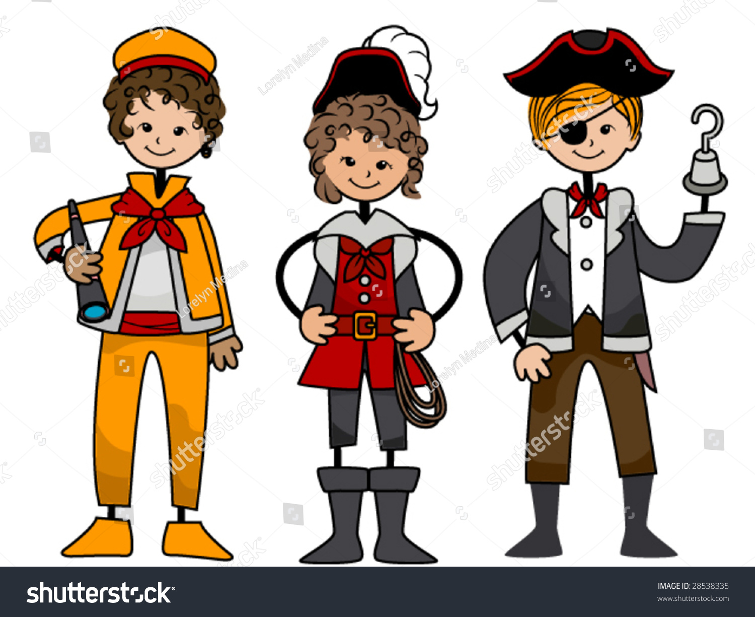 Pirate Kids Vector Stock Vector (Royalty Free) 28538335 | Shutterstock