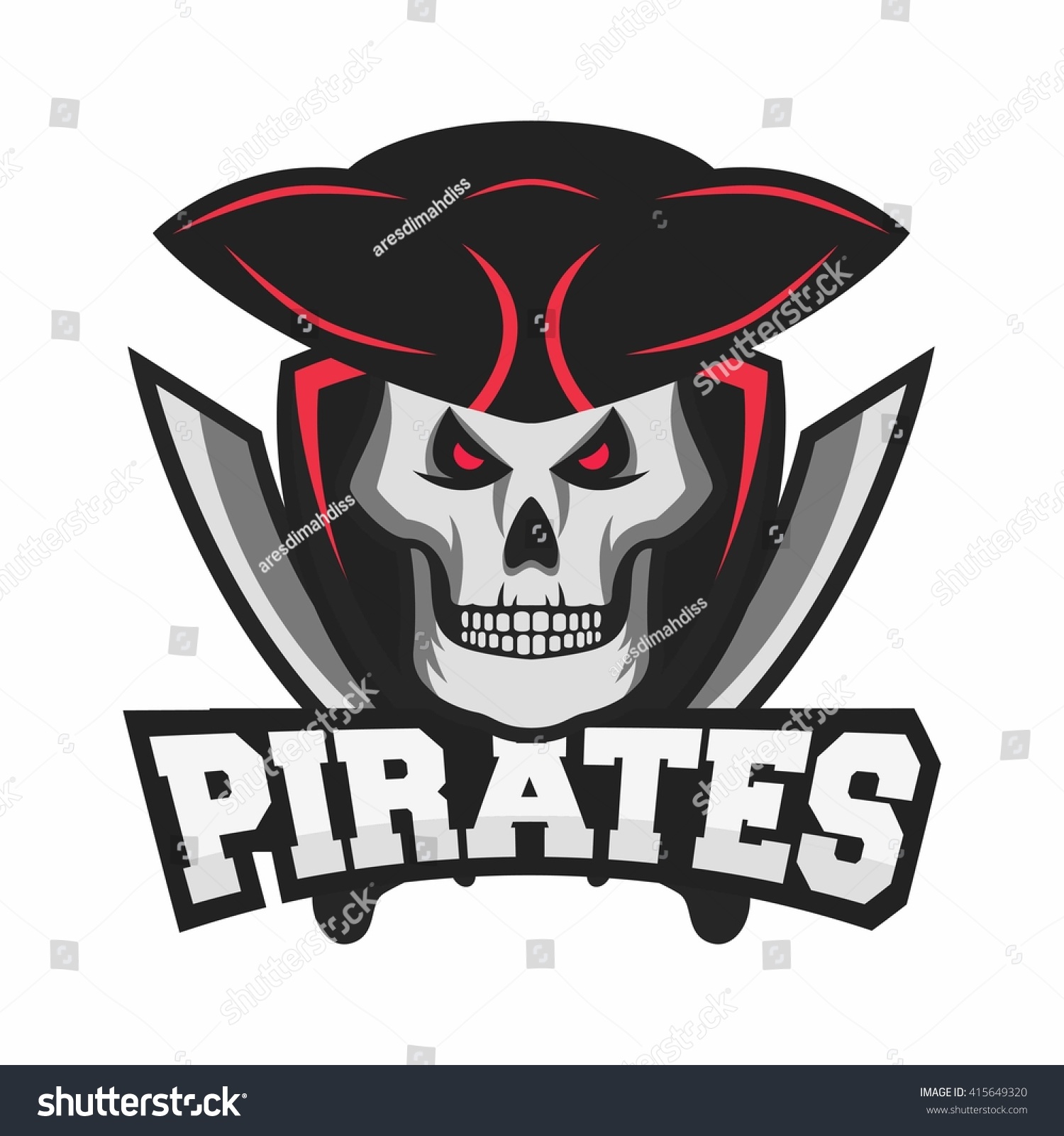 Pirate Logo Template Stock Vector 415649320 - Shutterstock