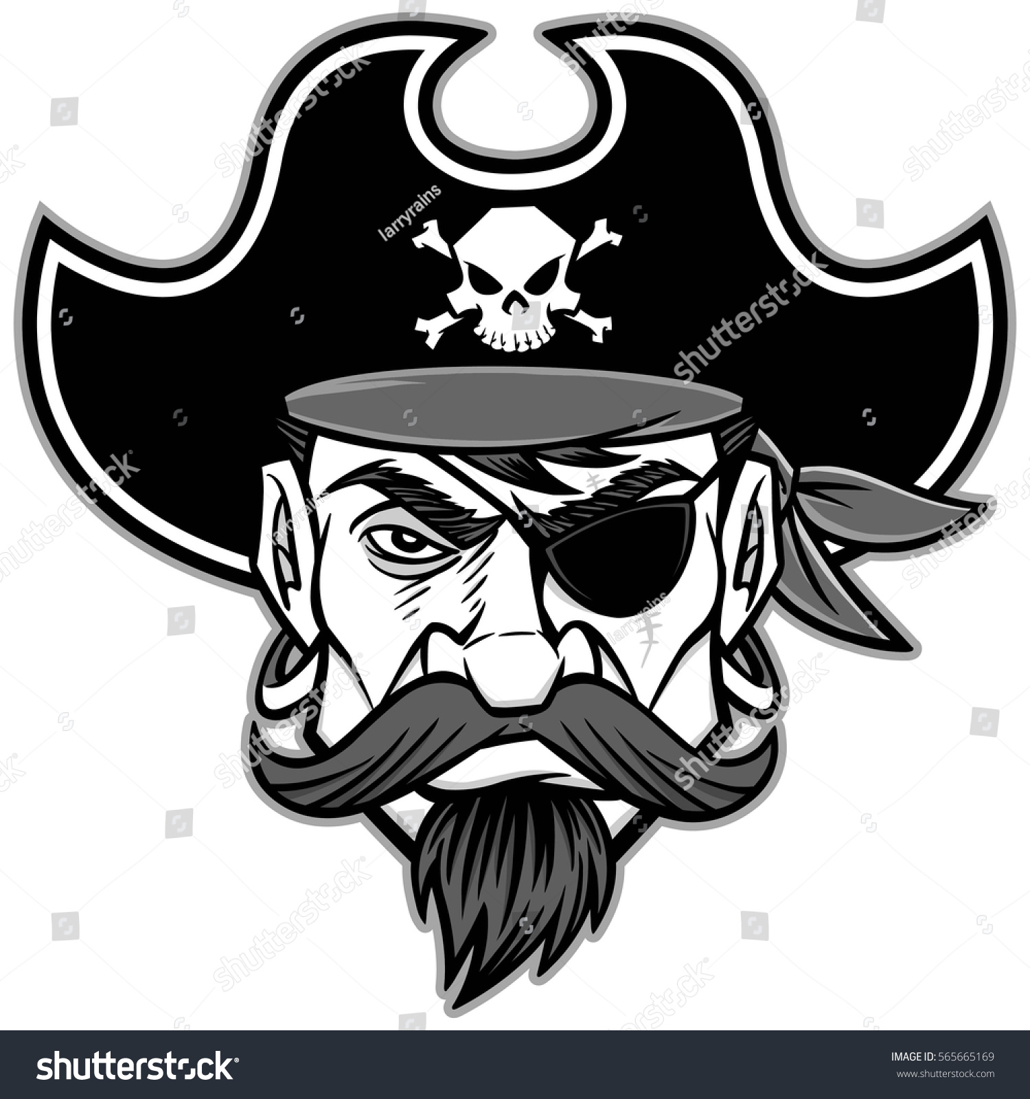 SVG of Pirate Mascot Illustration svg