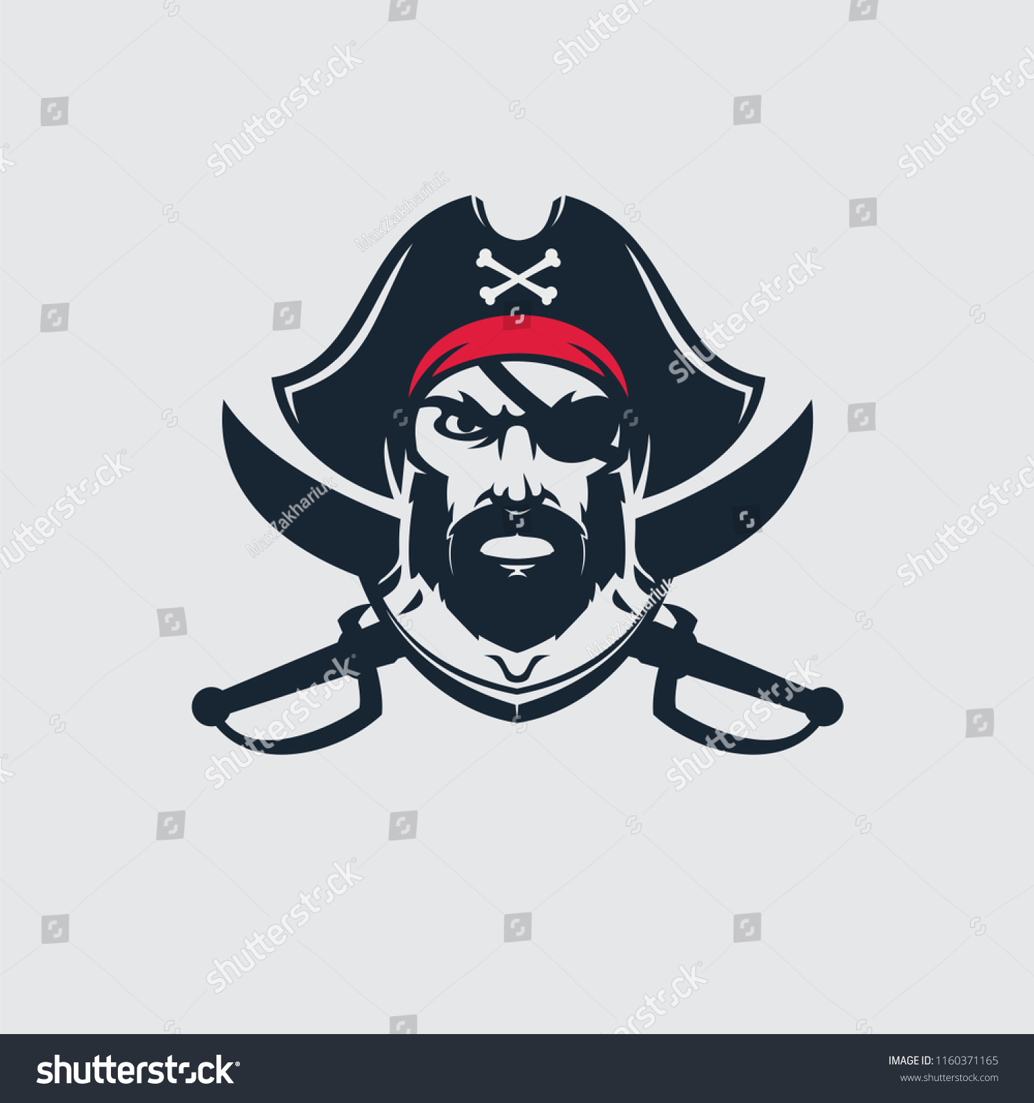 SVG of Pirate Skull with crossed sabers, logo. svg