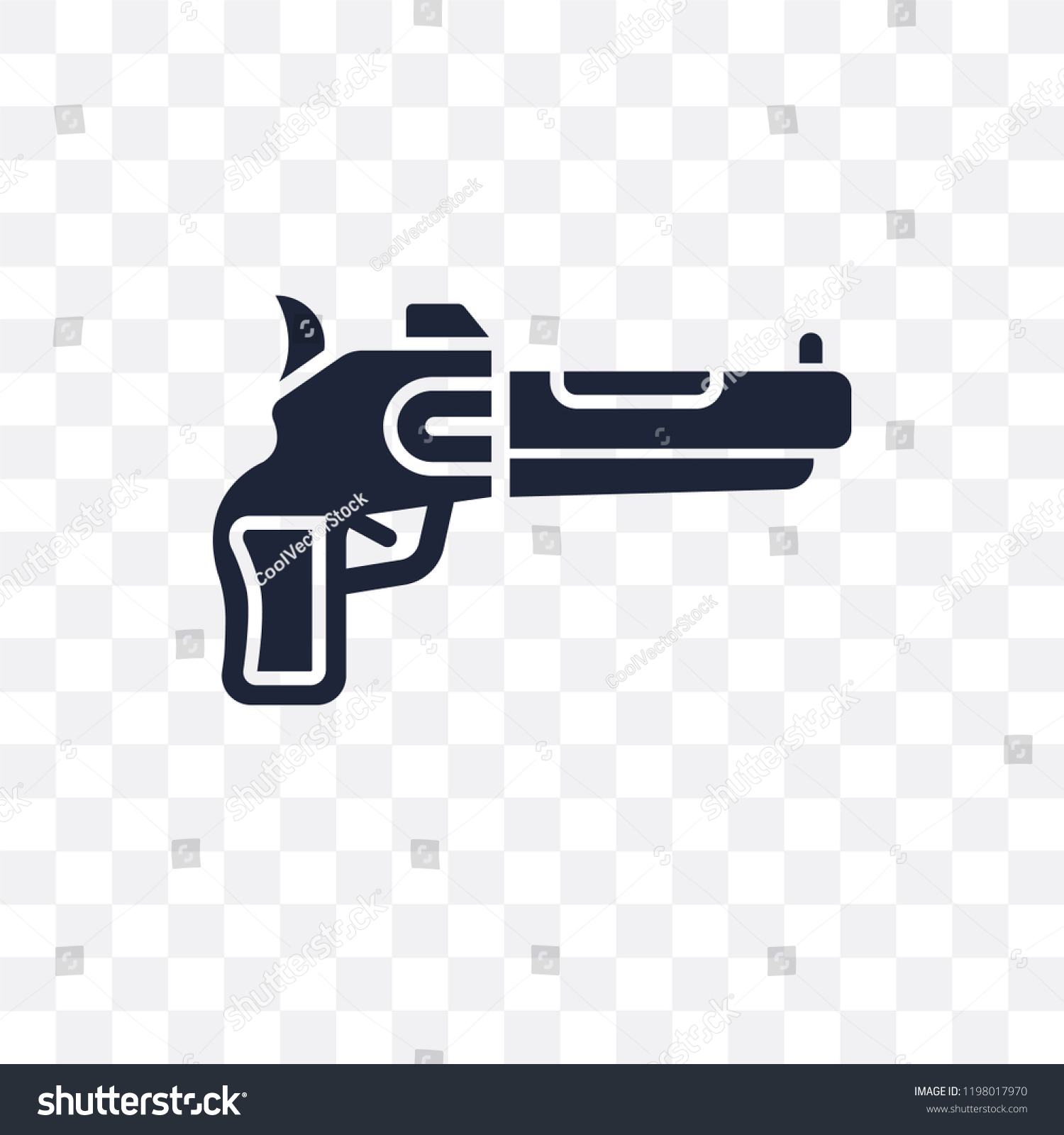 Pistol Transparent Icon Pistol Symbol Design Stock Vector Royalty