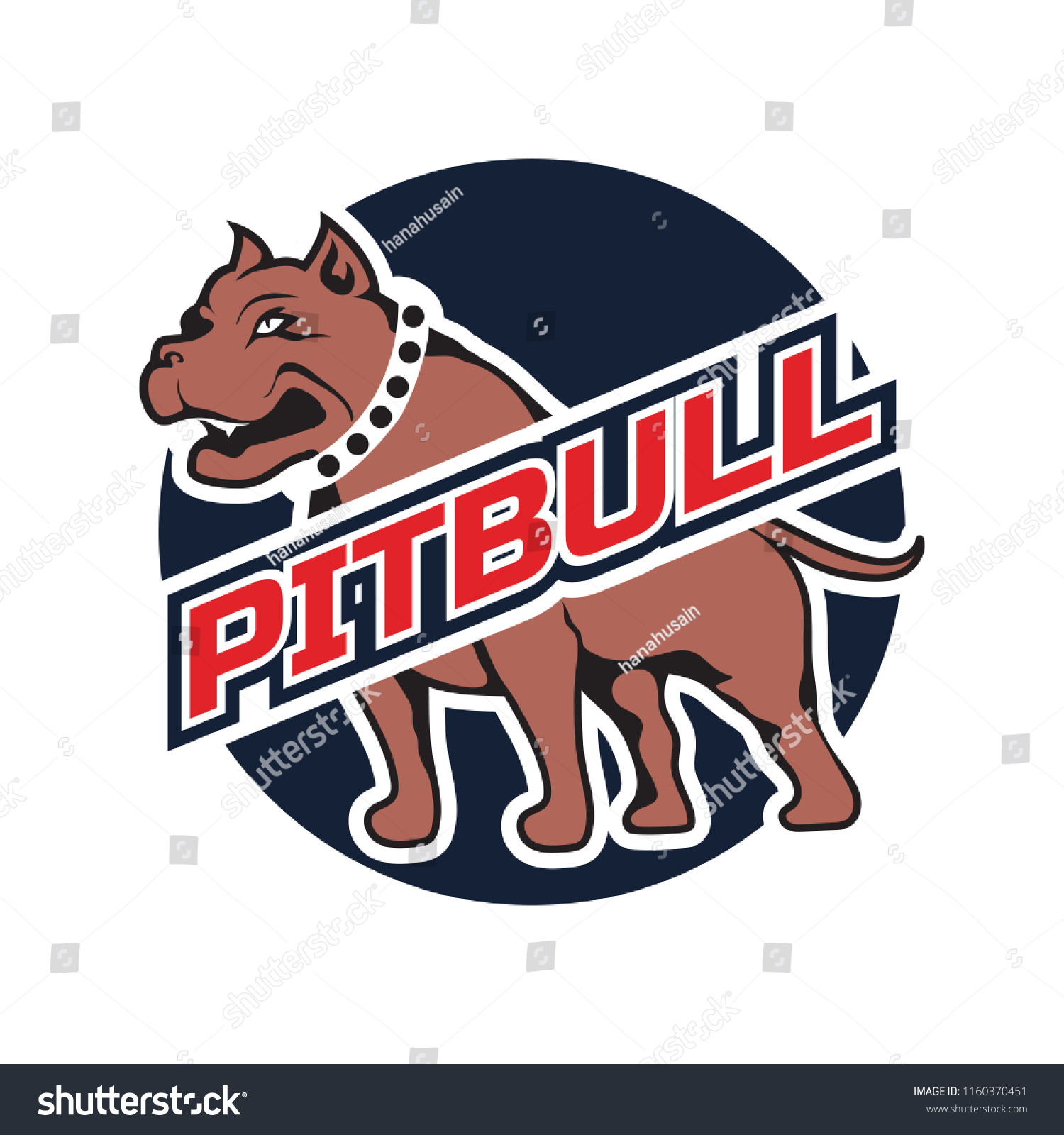 Pit Bull Dog Mascot Logo Isolated Stock Vector (Royalty Free) 1160370451