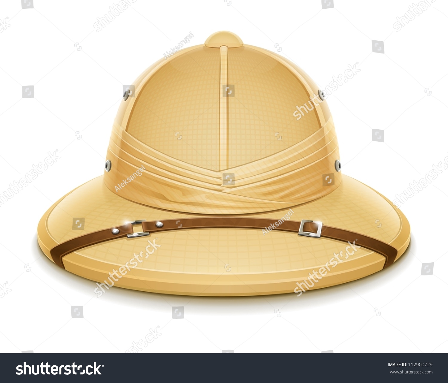 Pith Helmet Hat For Safari Vector Illustration Isolated On White ...