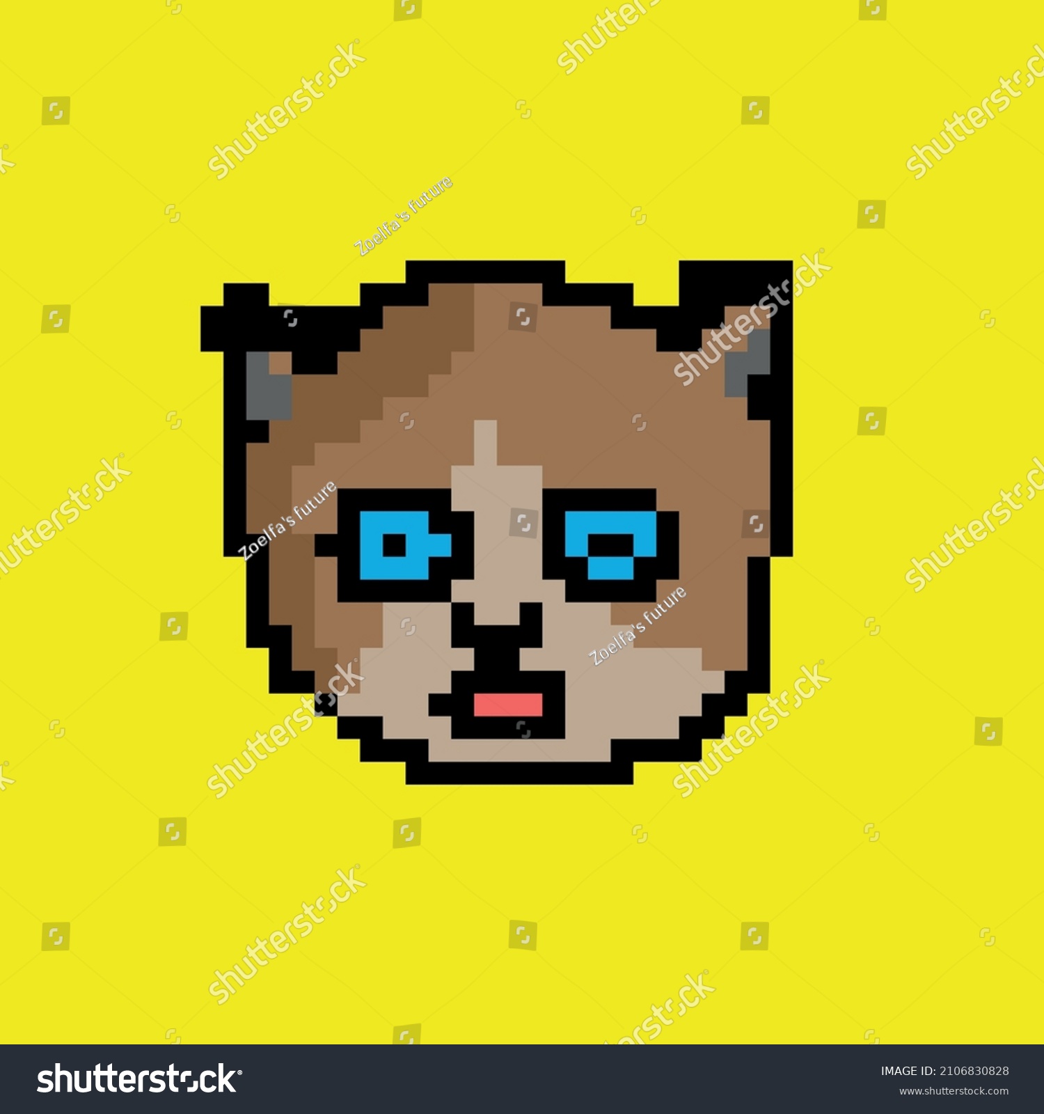 Pixel Art Small Cat Stock Vector (Royalty Free) 2106830828 | Shutterstock