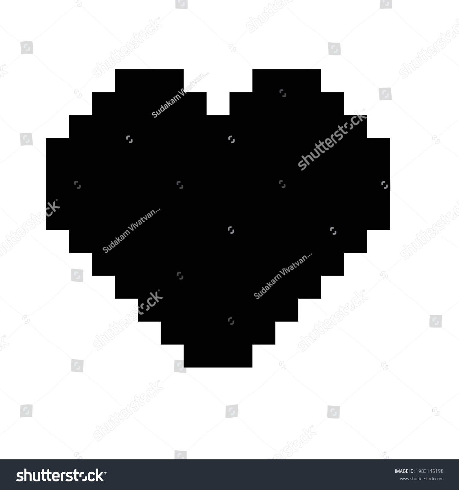 Pixel Art Background Love Art Background Stock Vector (Royalty Free