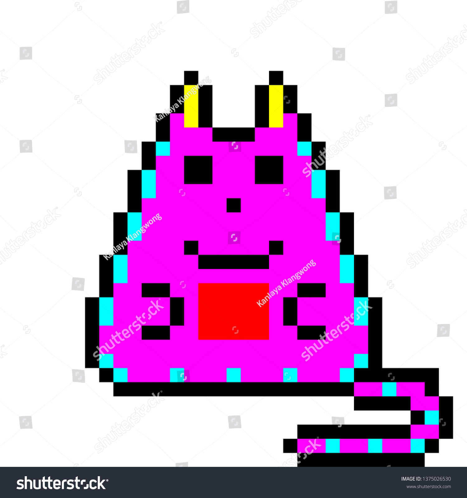 Pixel Art Cat Sit Isolated Cartoon เวกเตอร์สต็อก ปลอดค่าลิขสิทธิ์ 1375026530 Shutterstock 3873