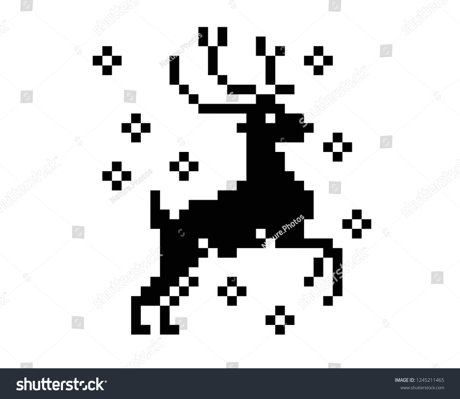 Pixel art deer 1245211465 shutterstock