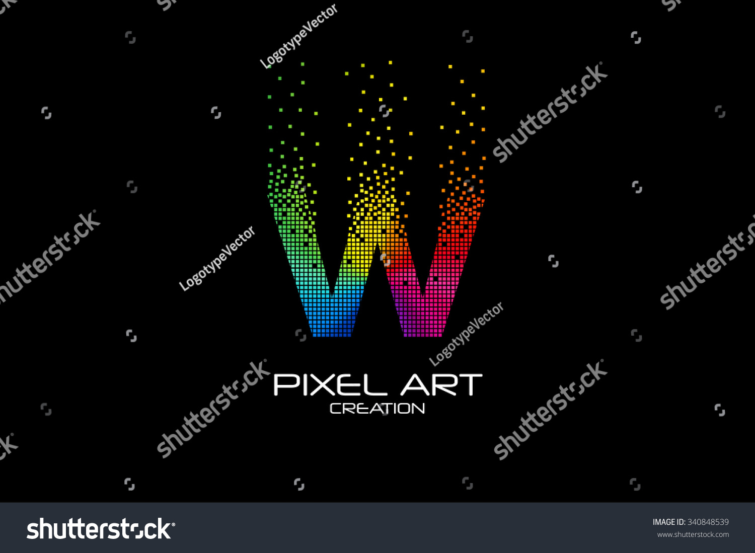pixel art w