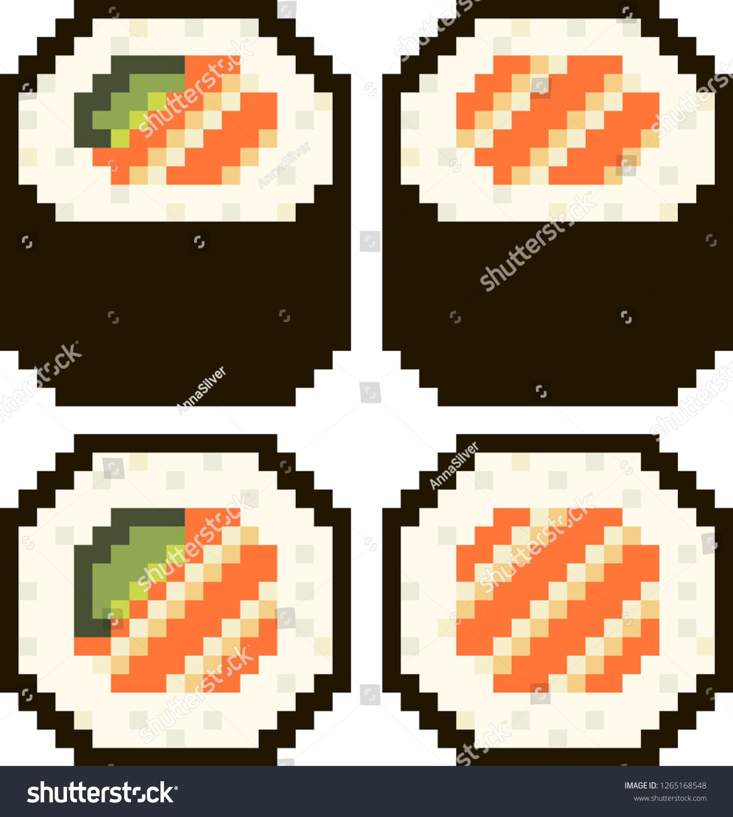 pixel art japanese food salmon sushi stock vector royalty free 1265168548 https www shutterstock com image vector pixel art japanese food salmon sushi 1265168548