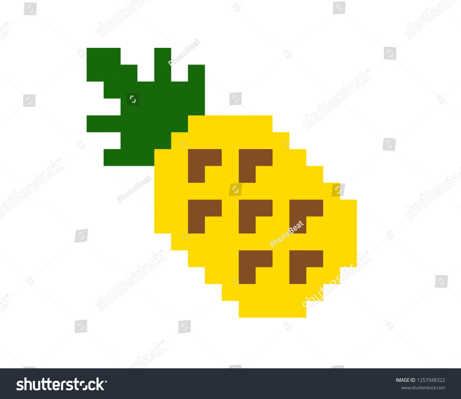 image vectorielle de stock de pixel art pineapple 1257948322 https www shutterstock com fr image vector pixel art pineapple 1257948322