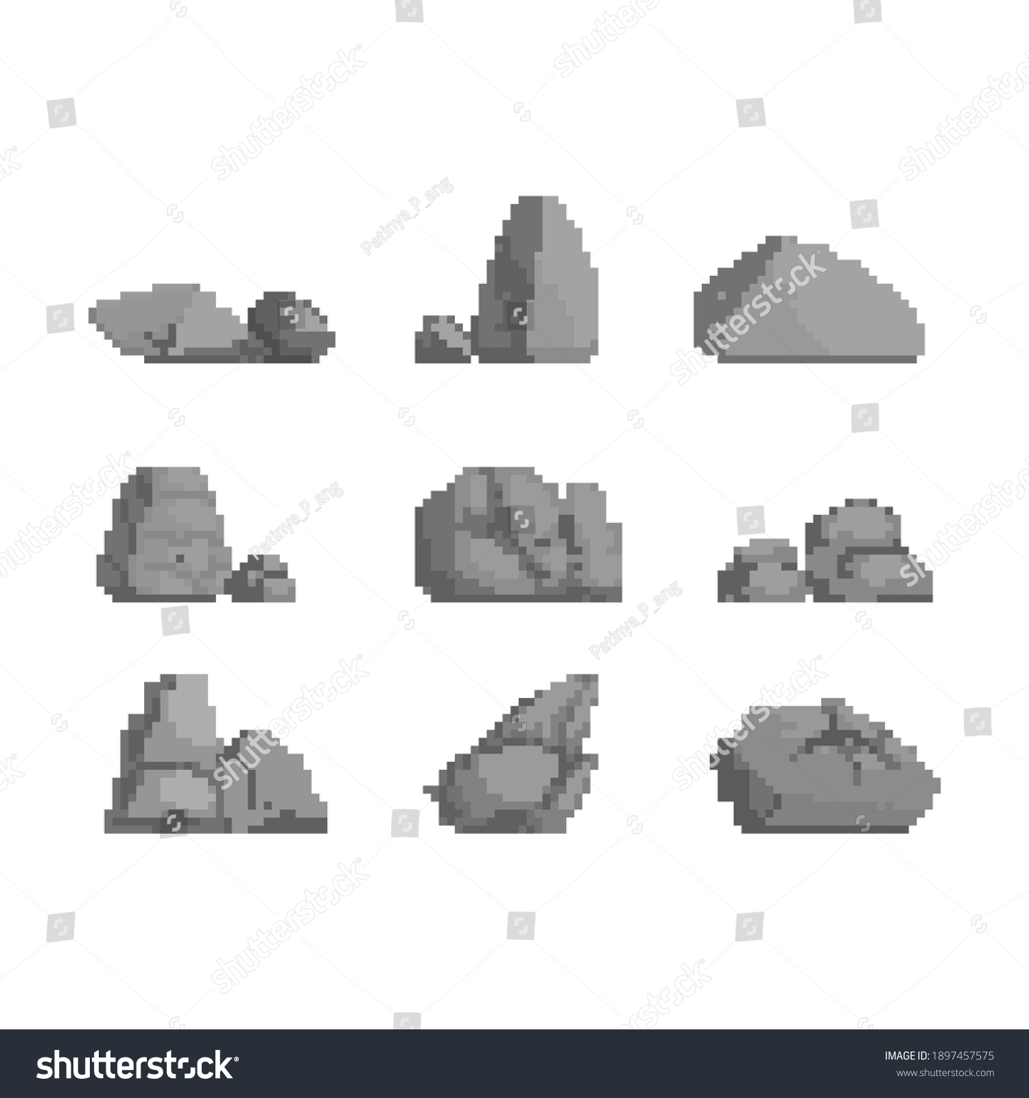 Rock Pixel Art Texture