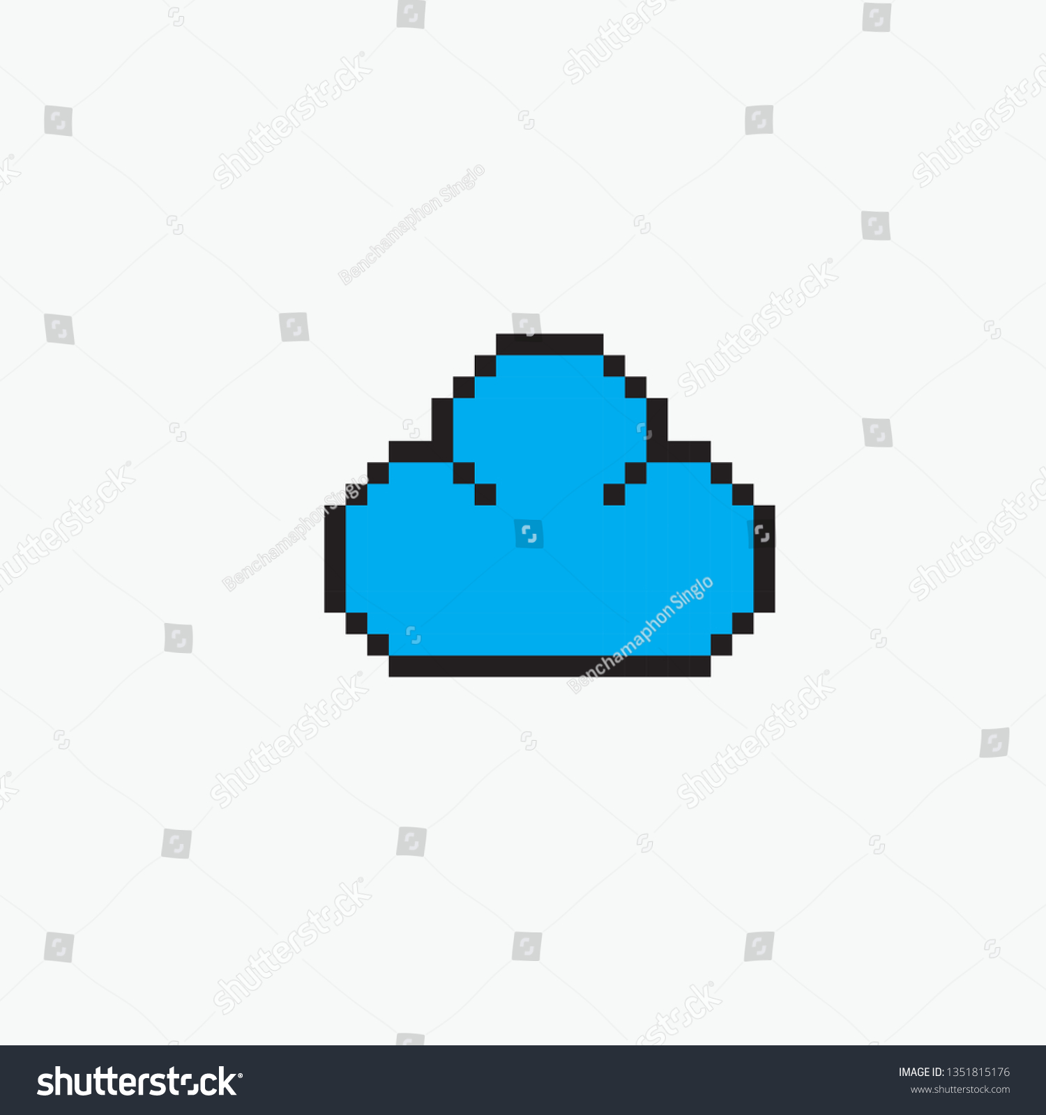 Pixel Art Sky Stock Vector (Royalty Free) 1351815176 | Shutterstock