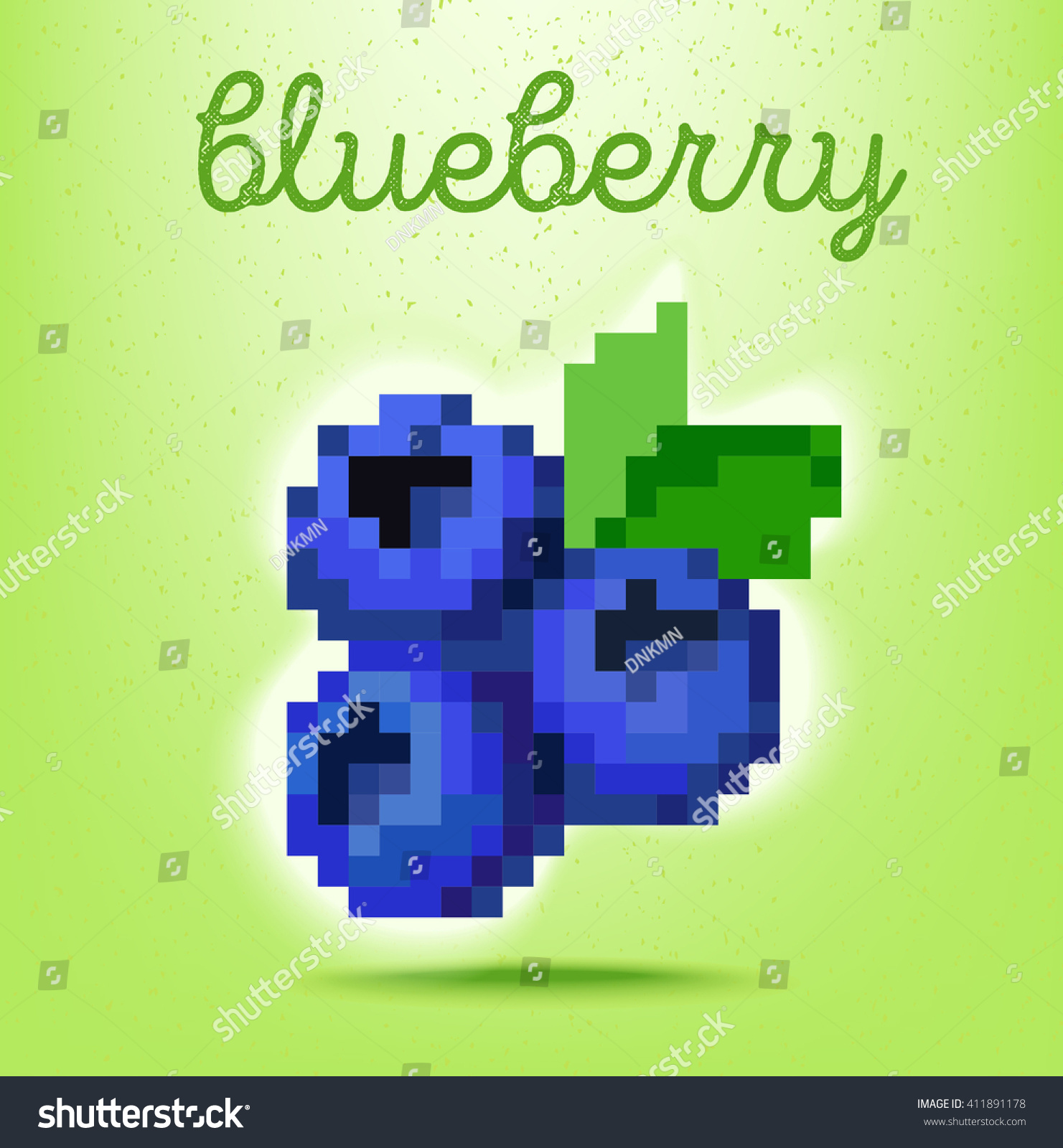 pix 8 Bit Blueberry Pixel Art shutterstock