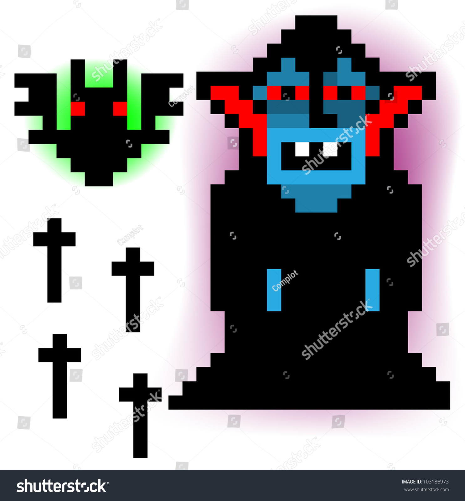 pixel art vampire