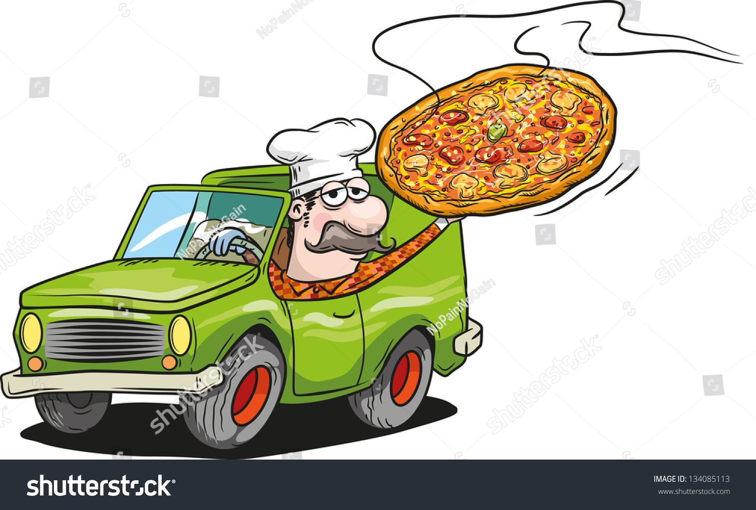 Pizza Delivery Guy Stock Vector Royalty Free 134085113