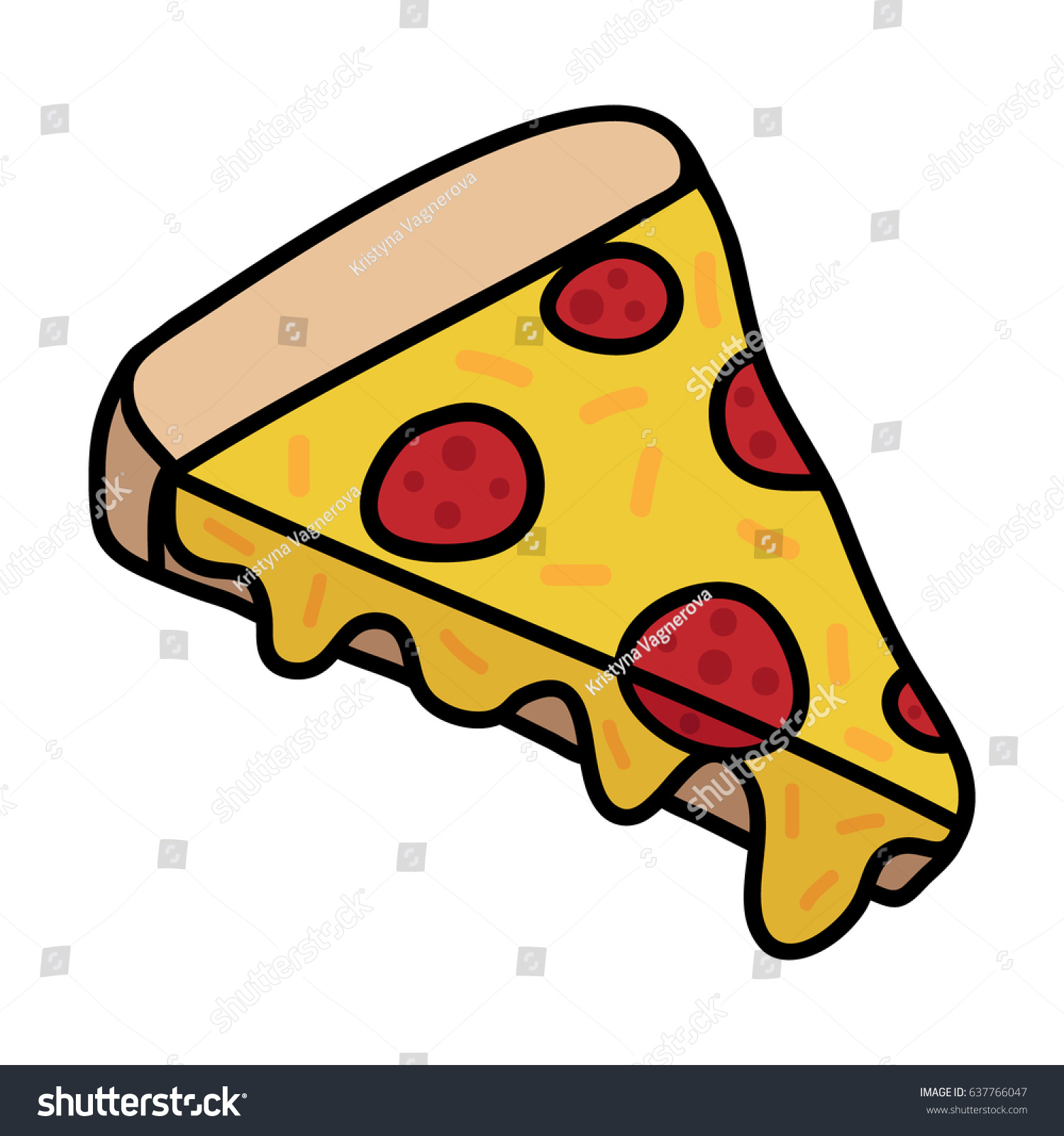 Pizza Doodle Drawing Slice Pizza Cheese Stock Vector 637766047 ...