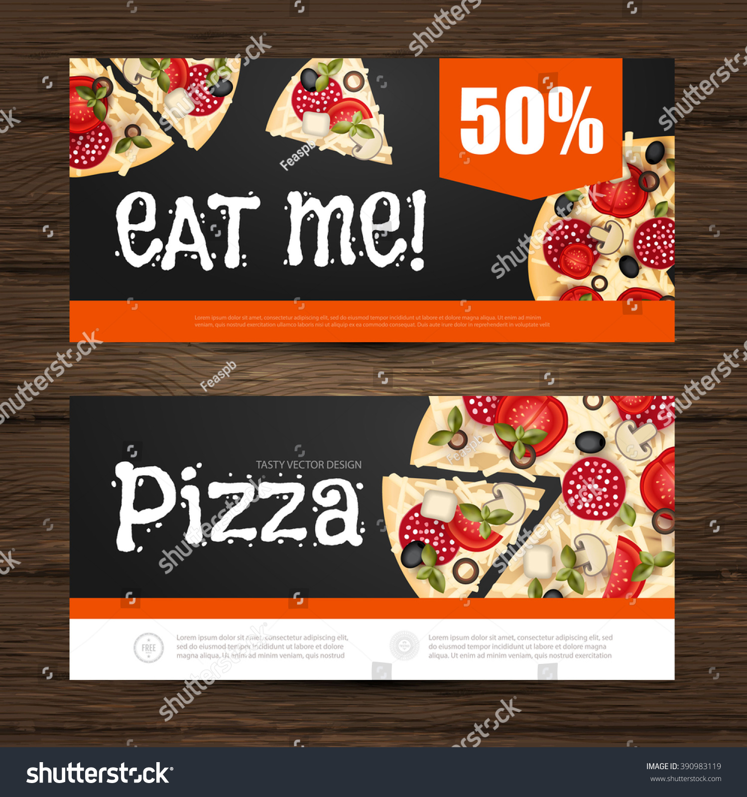 Pizza Flyer Gift Voucher Template Vector Stock Vector (Royalty With Pizza Gift Certificate Template