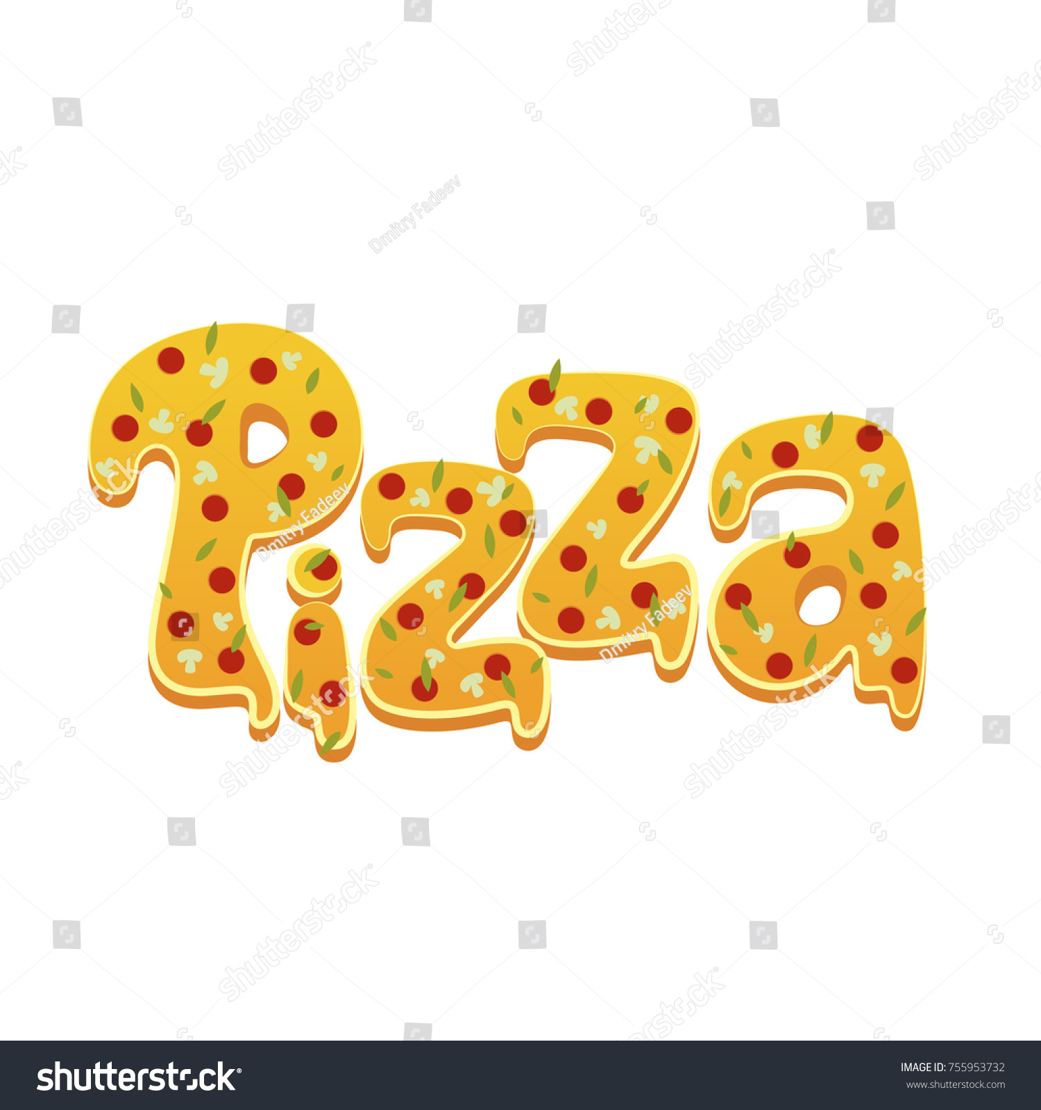 Pizza Like Lettering Logotype Pizzeria Logo Stock Vector (Royalty Free ...