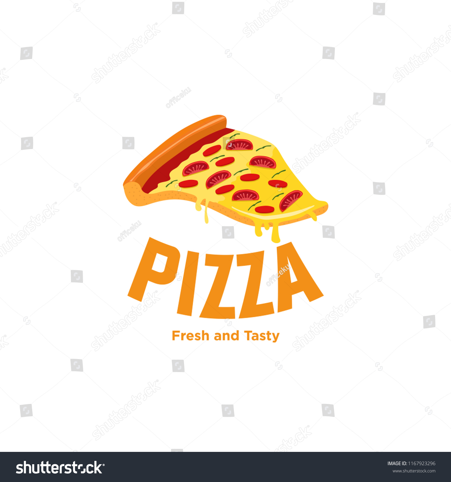 Pizza Logo Badges Banners Emblem Fast Stock Vector (Royalty Free ...