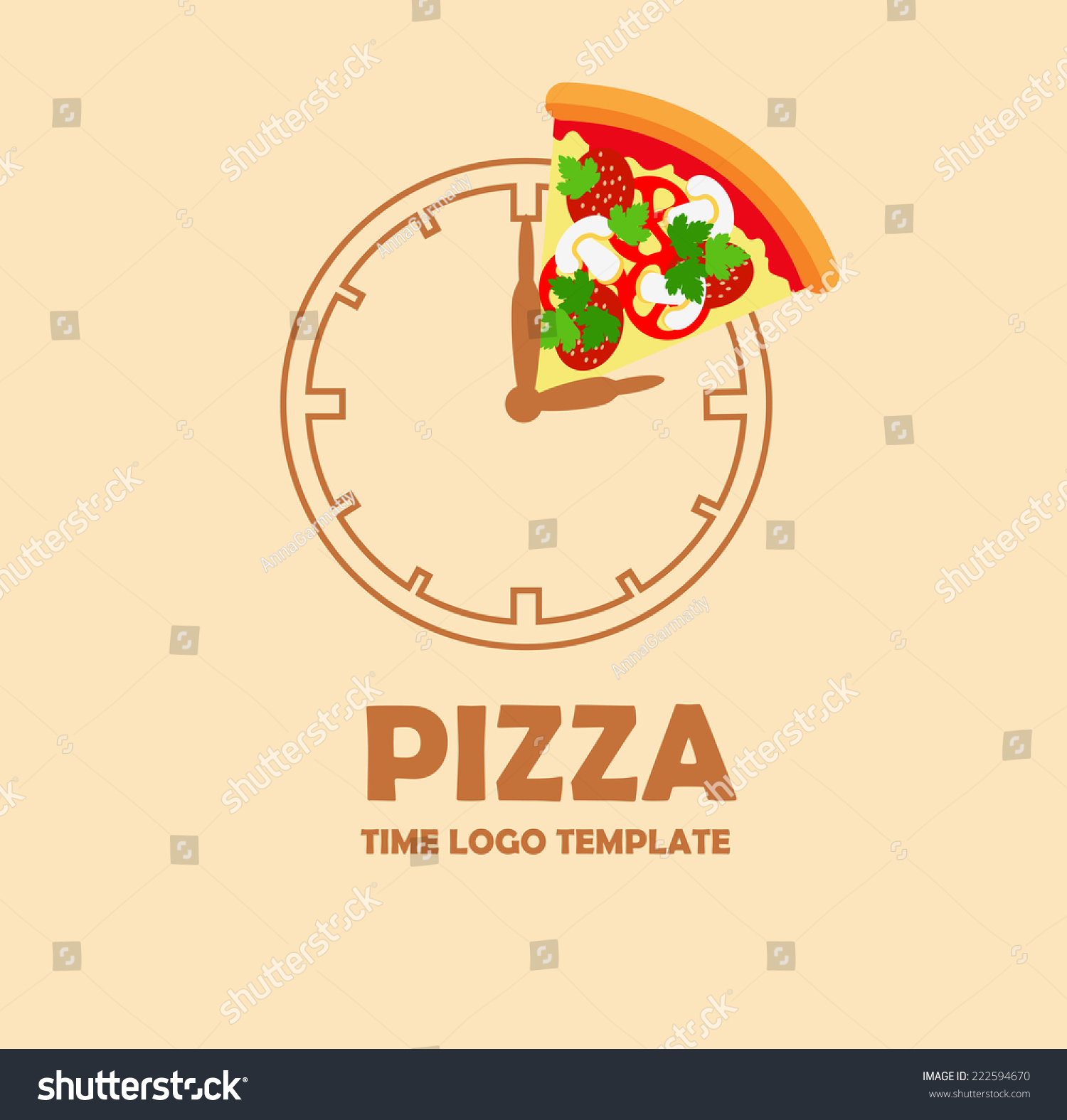 Pizza Logo Design Template Corporate Icon Stock Vector 222594670 Shutterstock Pizza Logo Design Template