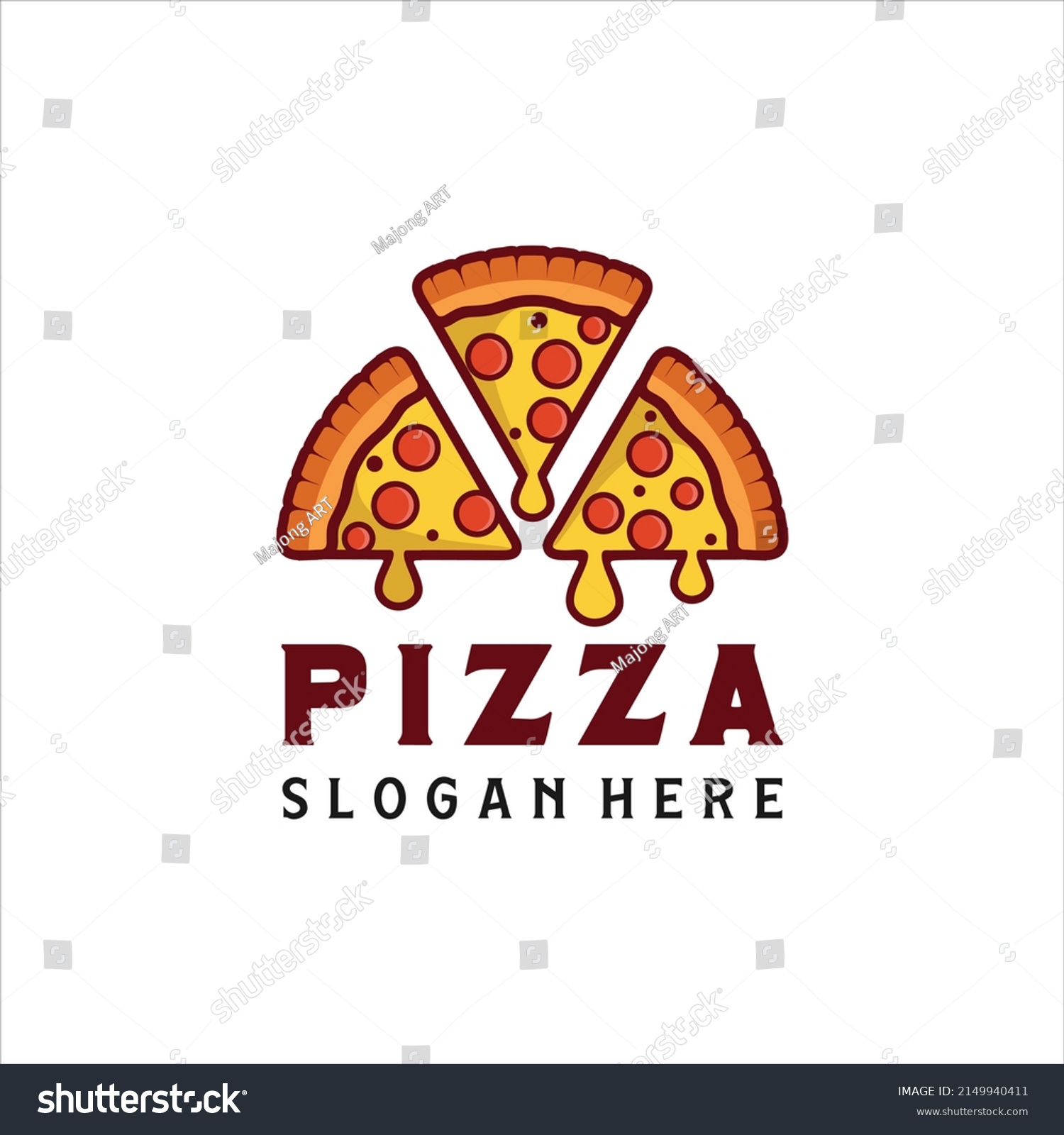 Pizza Logo Template Suitable Restaurant Cafe Stock Vector (royalty Free 