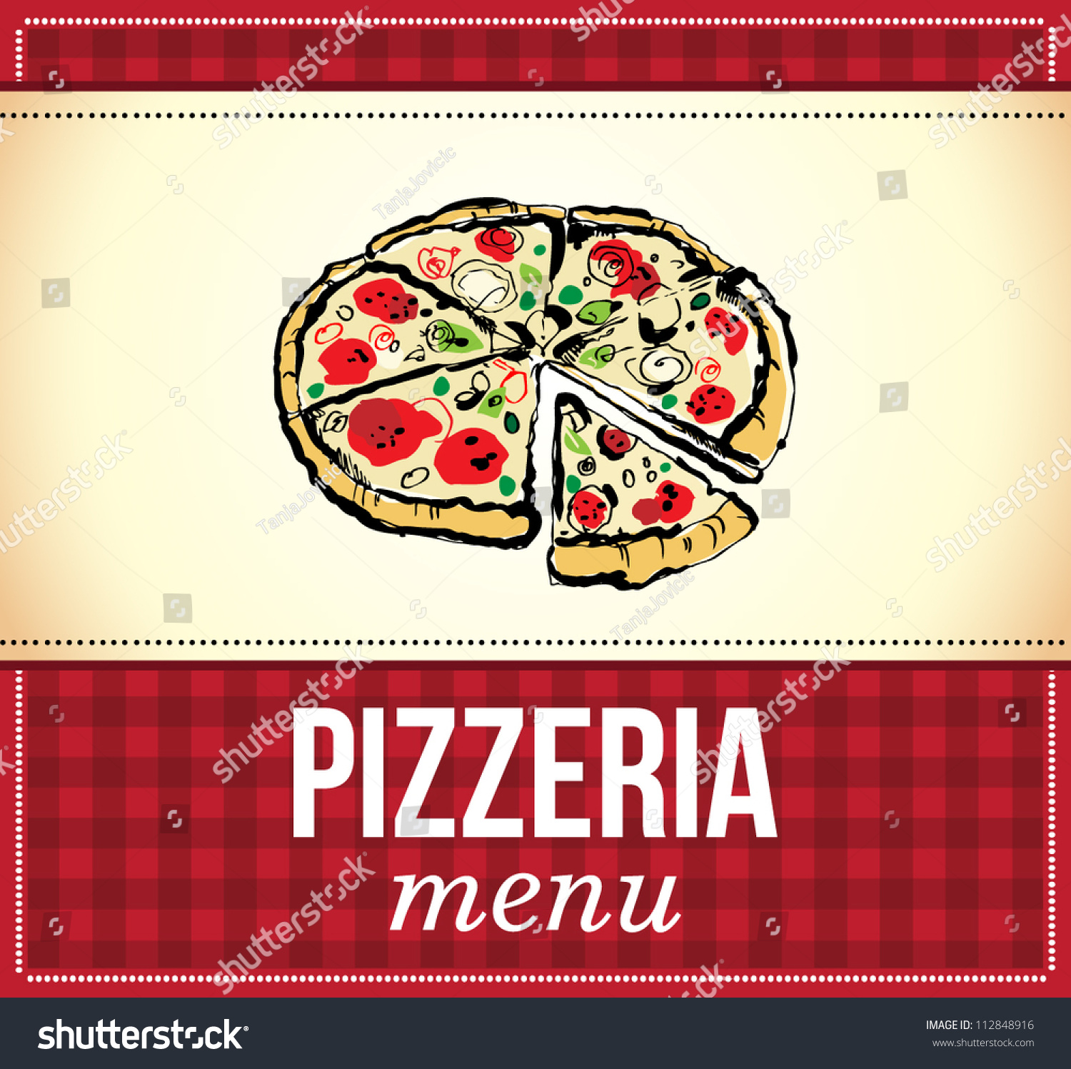 Pizza Menu Stock Vector Illustration 112848916 : Shutterstock