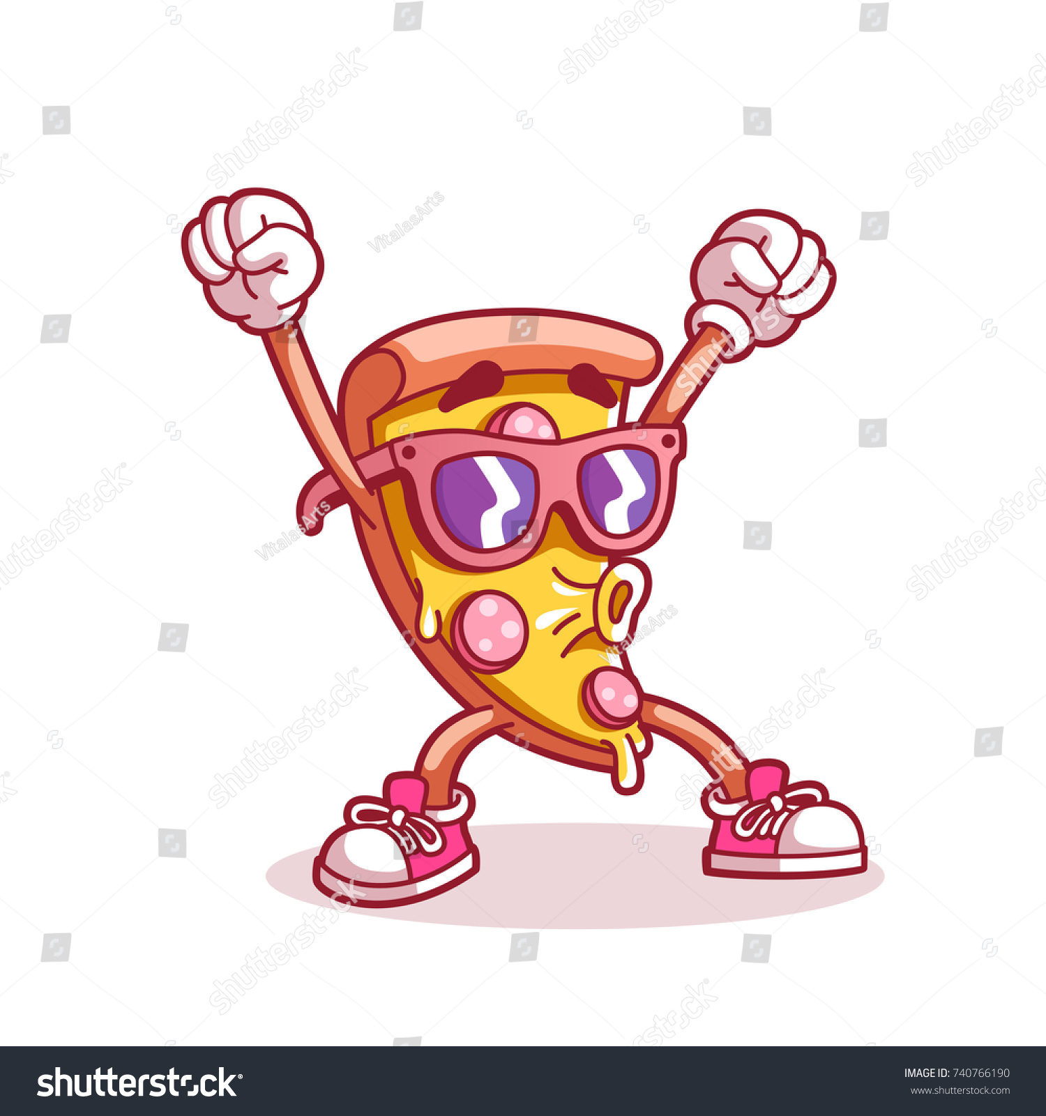 Image Vectorielle De Stock De Etiquette De Pizza Couleur De Ligne 740766190