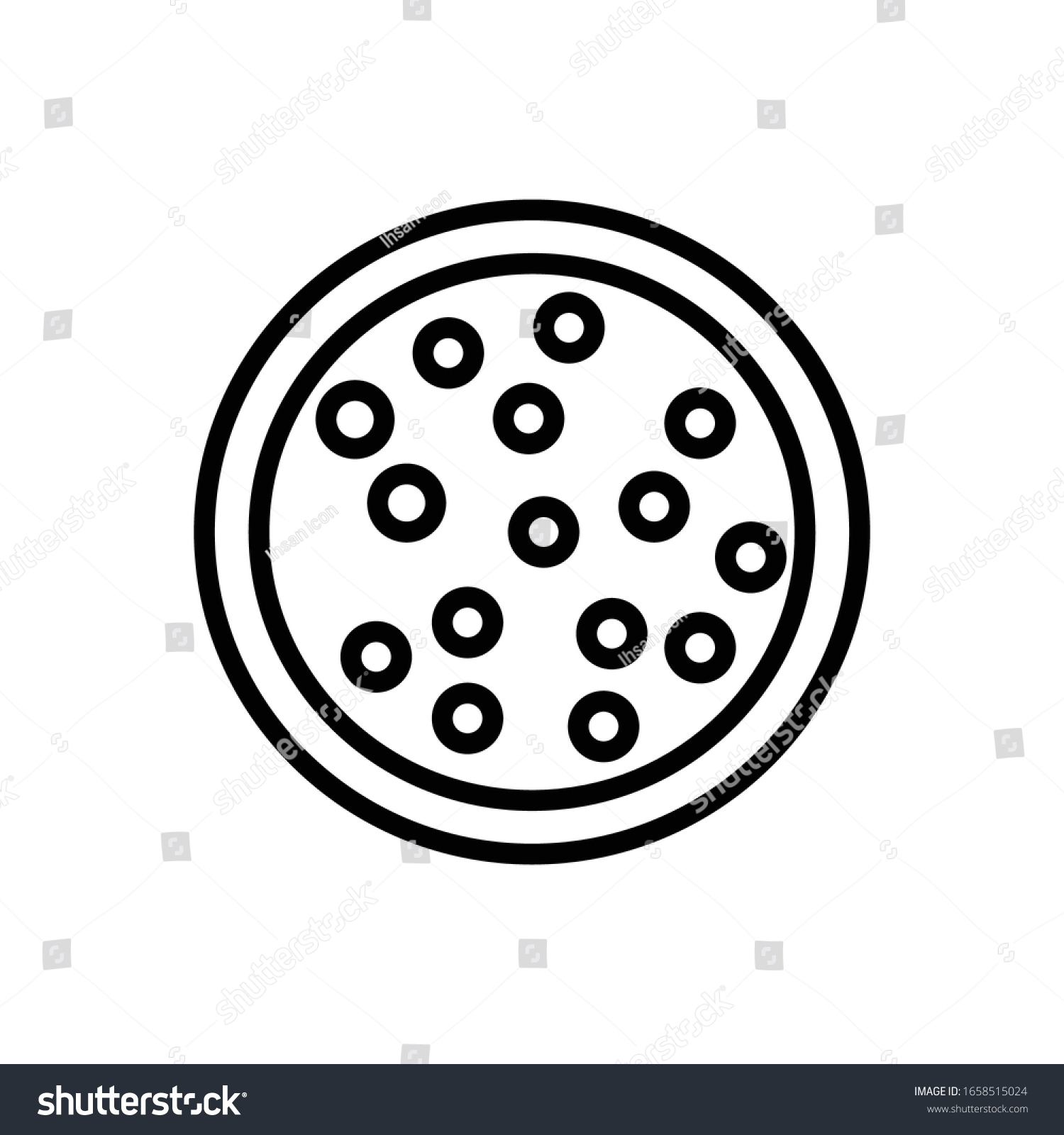 Pizza Outline Icon Vector Stock Vector (Royalty Free) 1658515024 ...