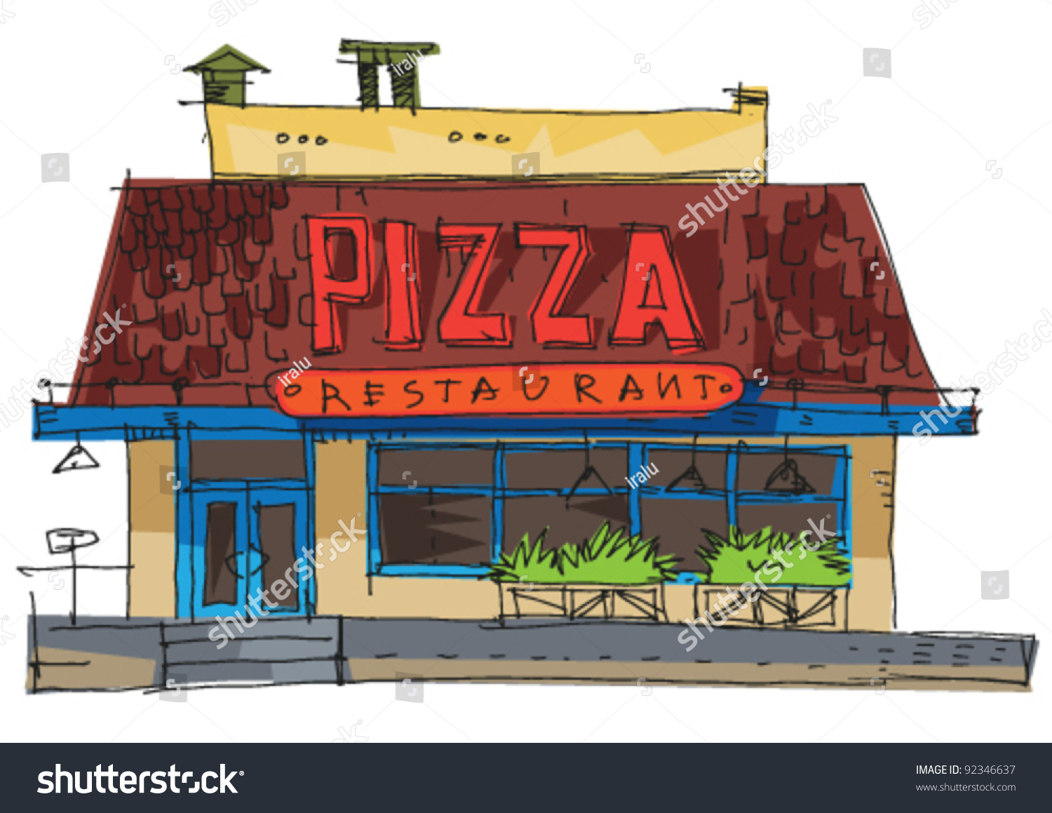 Pizzeria Cartoon Stock Vector Royalty Free 92346637 Pizzeria Cartoon Stock Vector Royalty Free 92346637