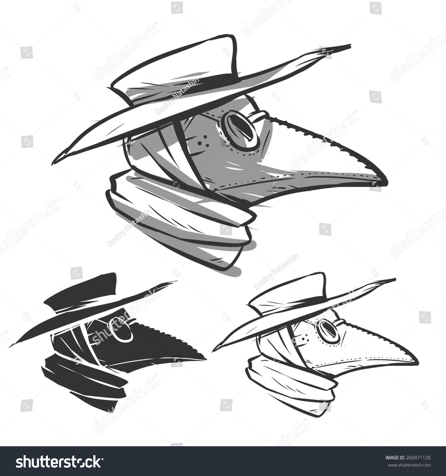 SVG of plague doctor mask profile svg