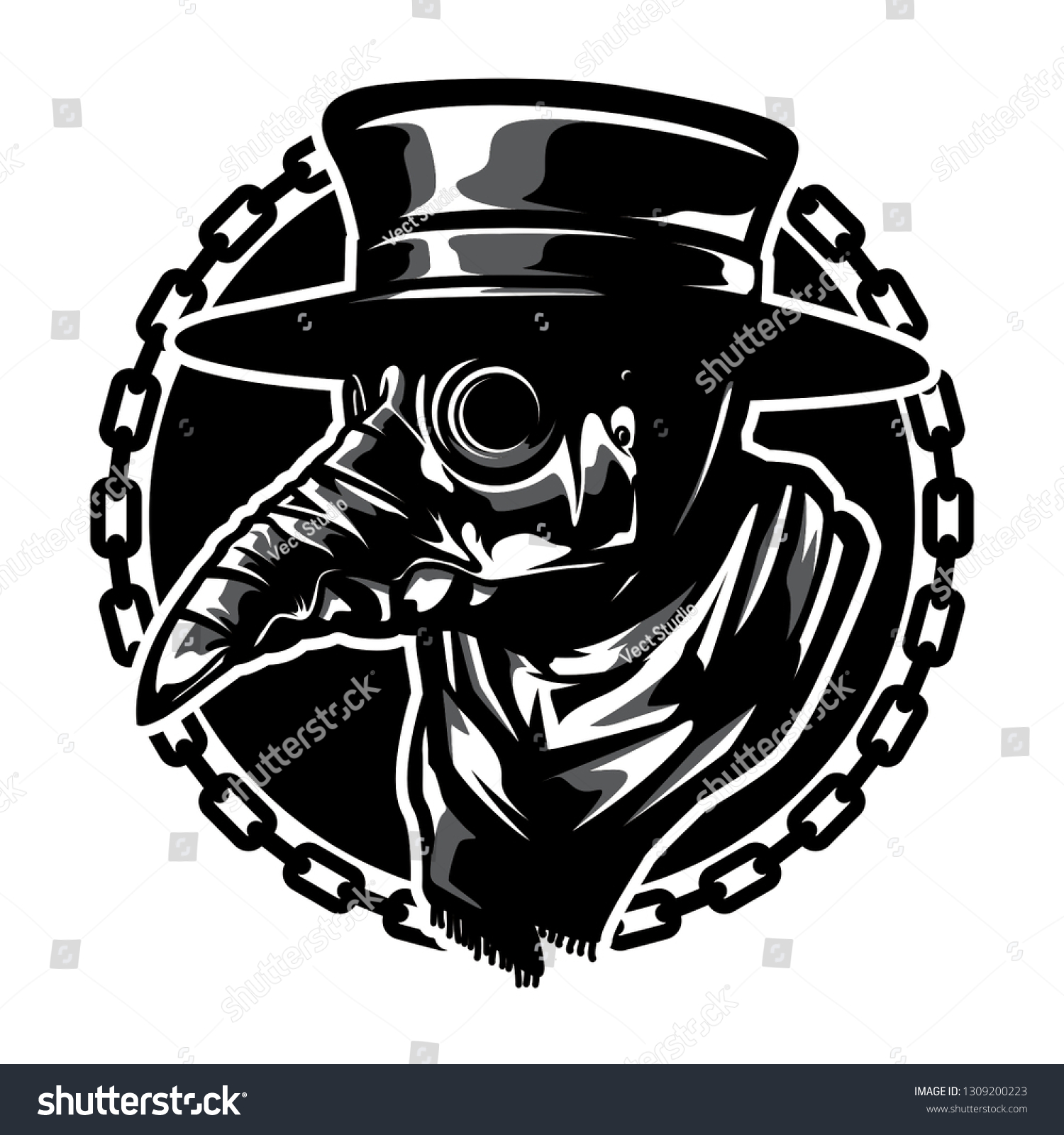 SVG of plague doctor mask vector svg