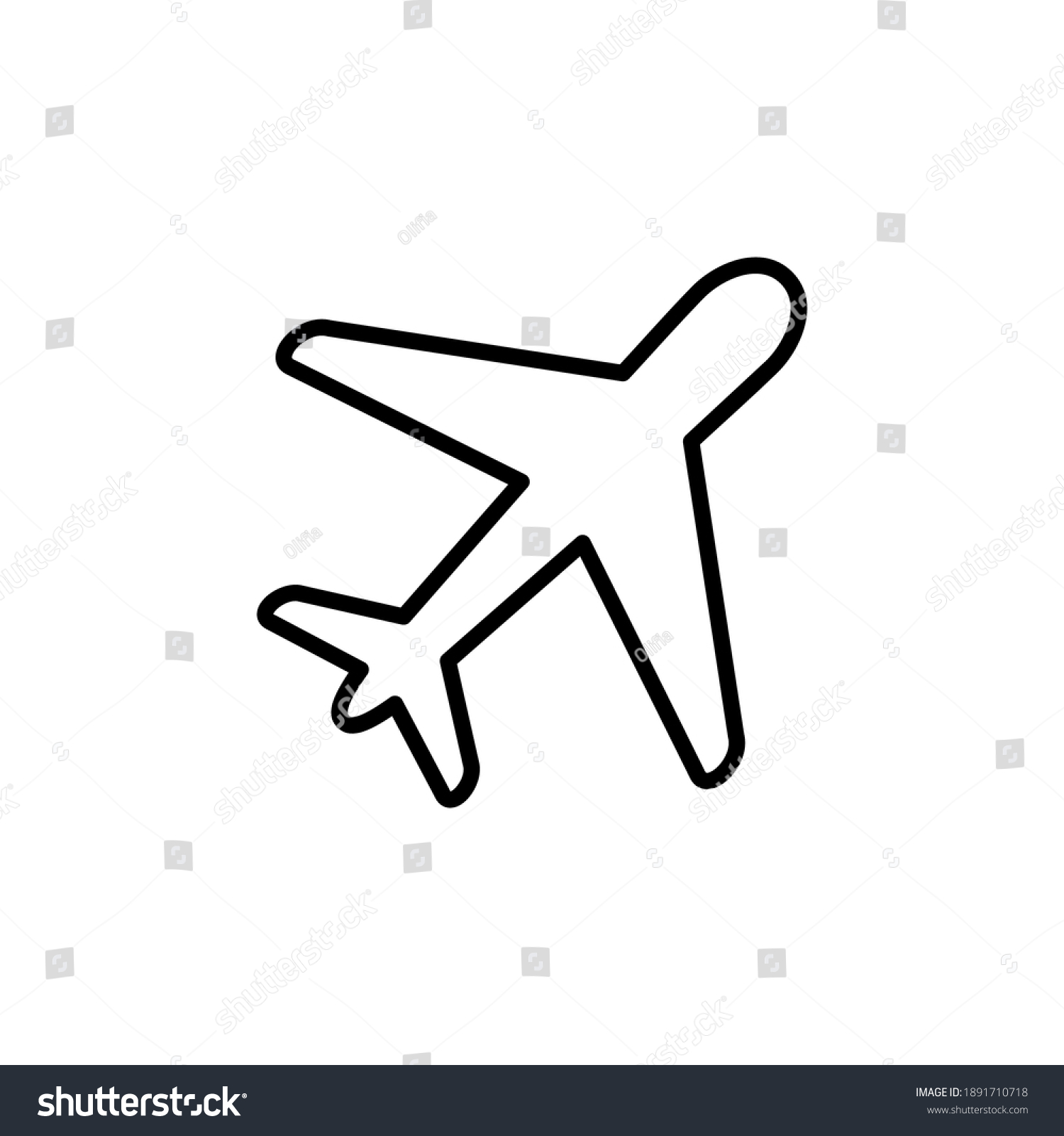 Plane Icon Vector Airplane Icon Vector Stock Vector (Royalty Free ...