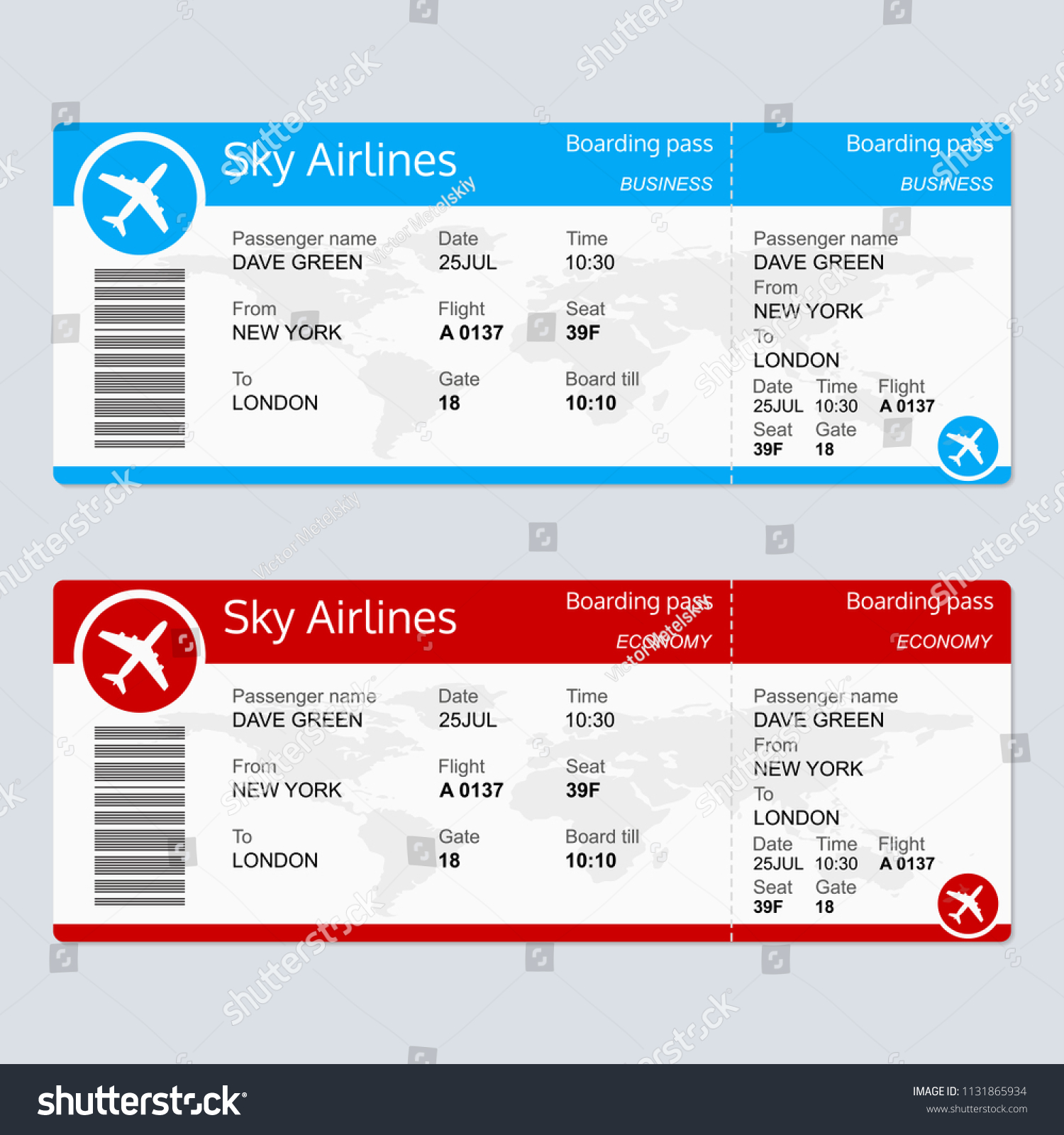 Blank Boarding Pass Template from image.shutterstock.com