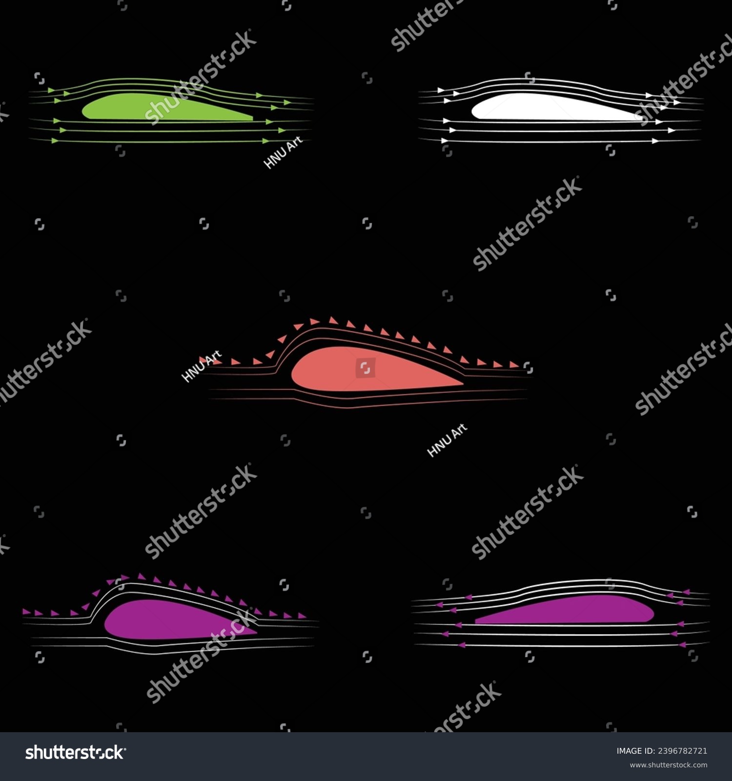 SVG of Plane wing shape design lift drag force flaps wind air flow physics angle of attack Newton laws Bernoulli fly drop dynamics crash cross section. svg