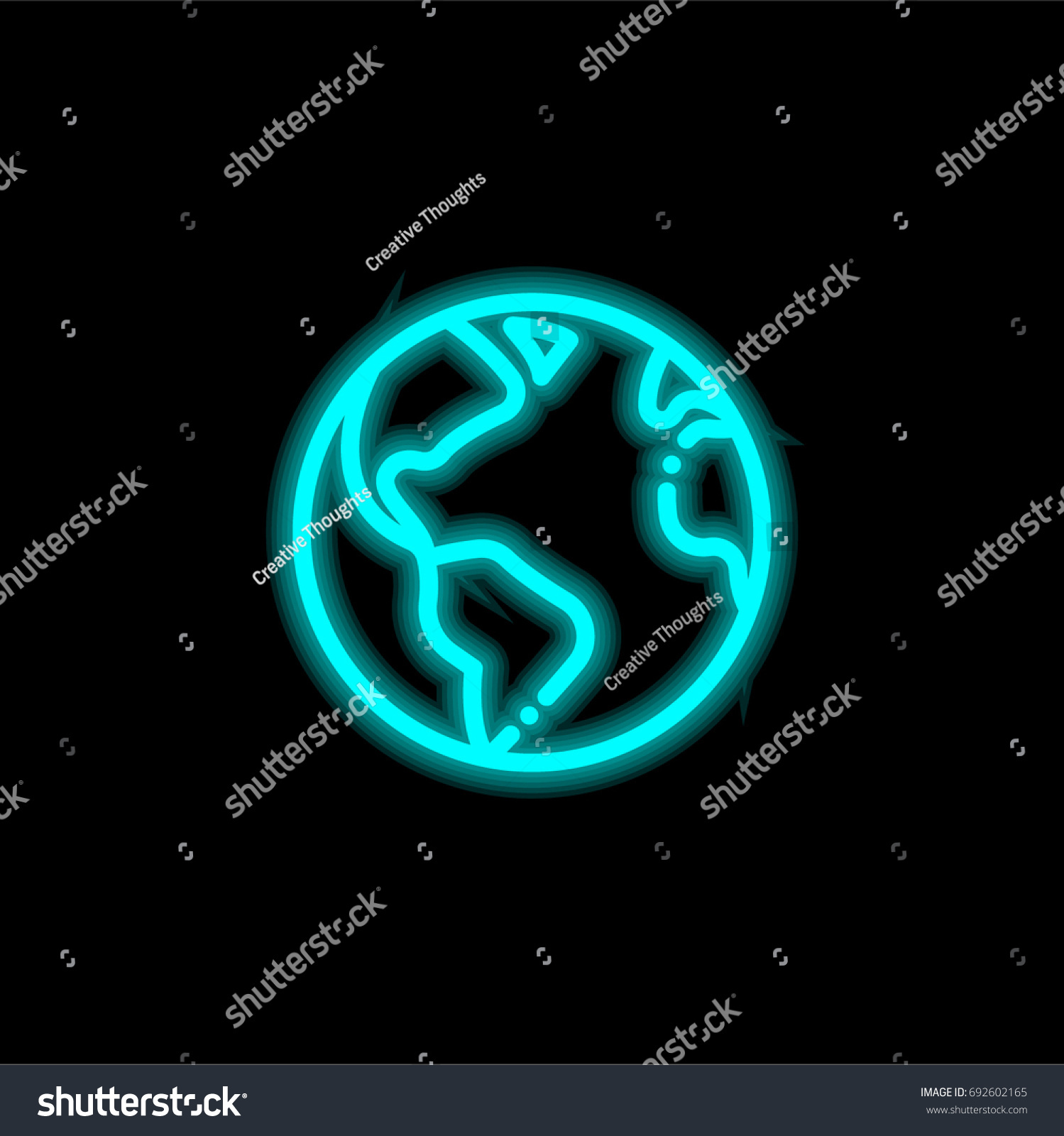 Planet Earth Blue Glowing Neon Ui Stock Vector Royalty Free Planet Earth Blue Glowing Neon Ui Stock Vector Royalty Free