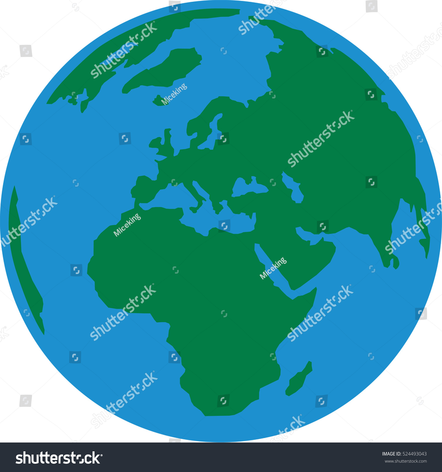 Planet Earth Europe Stock Vector (Royalty Free) 524493043