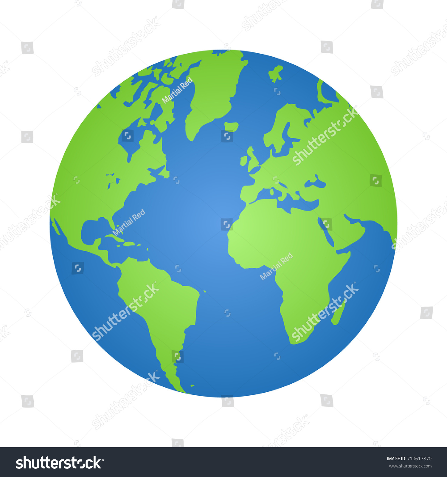 Planet Earth World Globe Oceans Water 库存矢量图（免版税）710617870 | Shutterstock