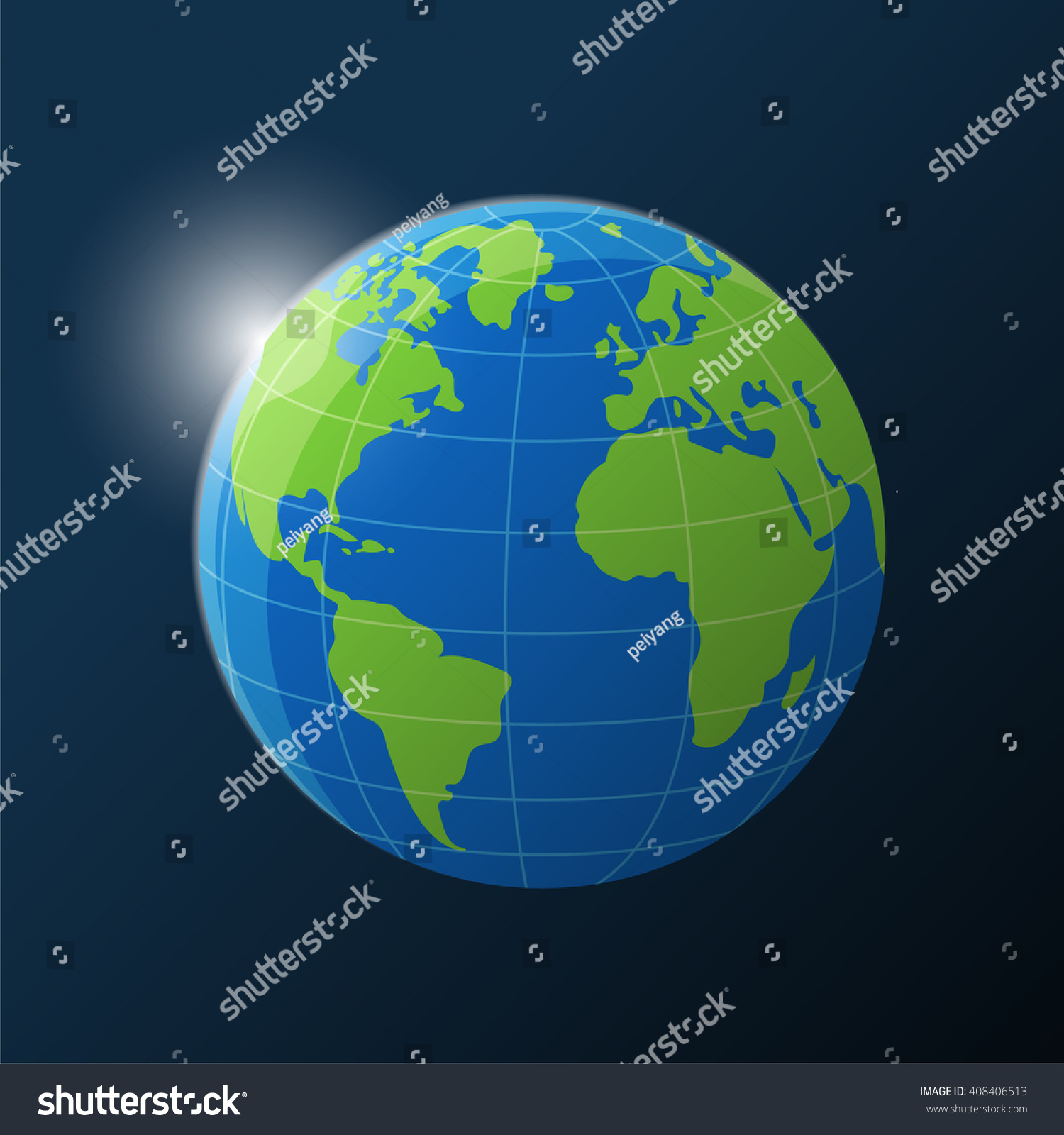 Planet Earth Sun Rising Space Vector Stock Vector Royalty Free 408406513 Shutterstock 6305
