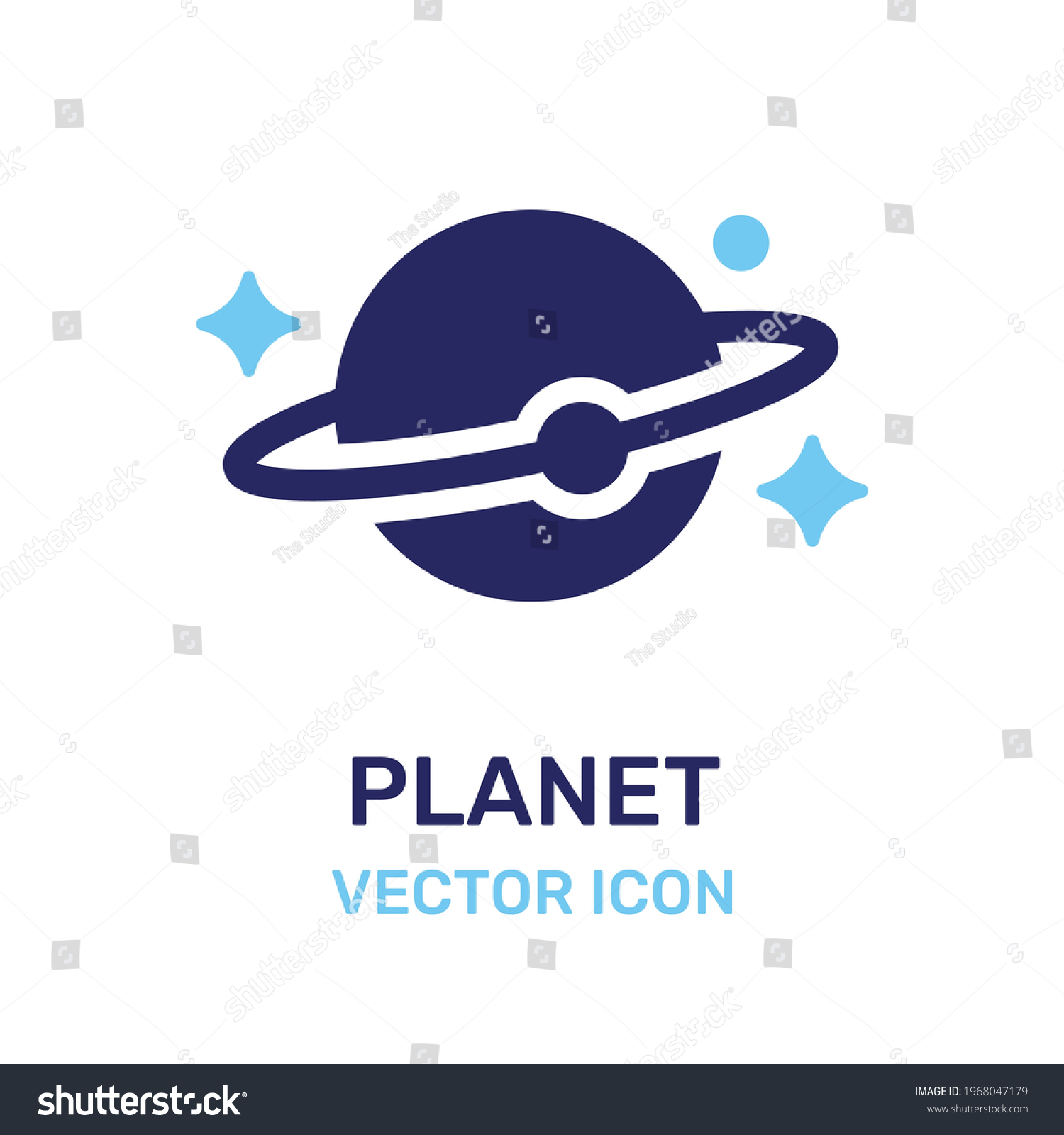 SVG of Planet in space orbiting icon vector svg