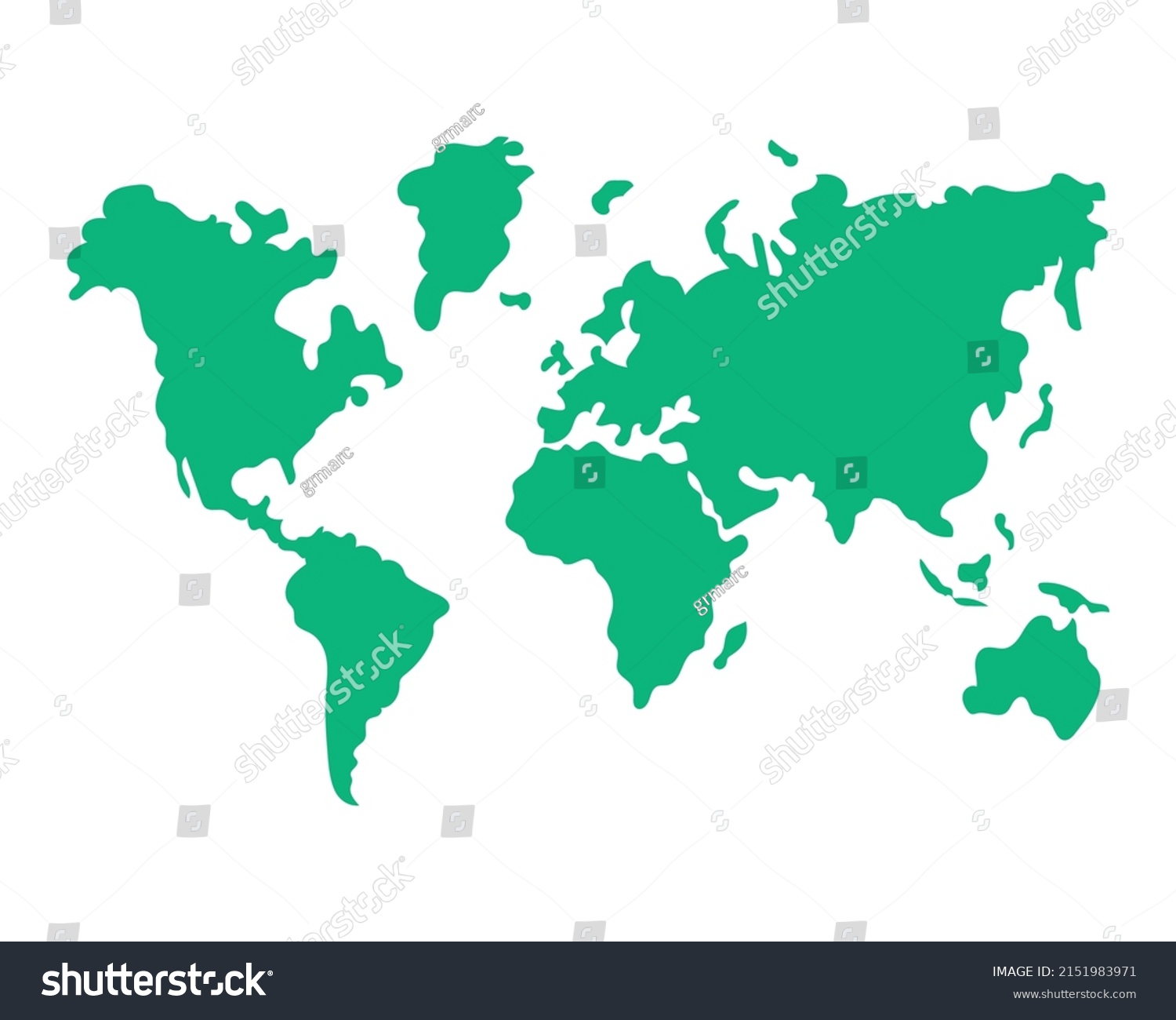 Planet Map Design Over White Stock Vector (Royalty Free) 2151983971 ...