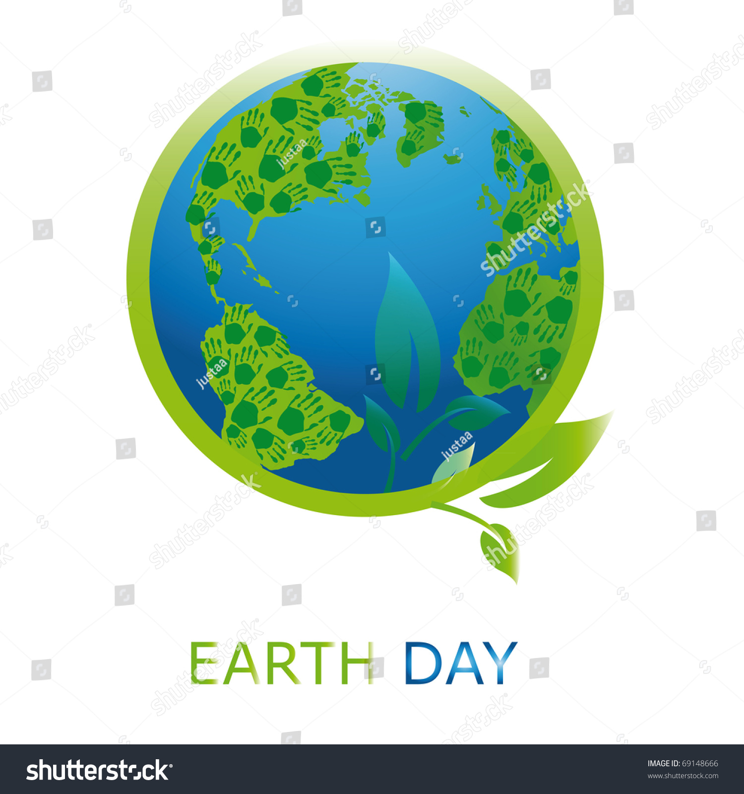 Planet Symbol On Earth Day Stock Vector Illustration 69148666 ...