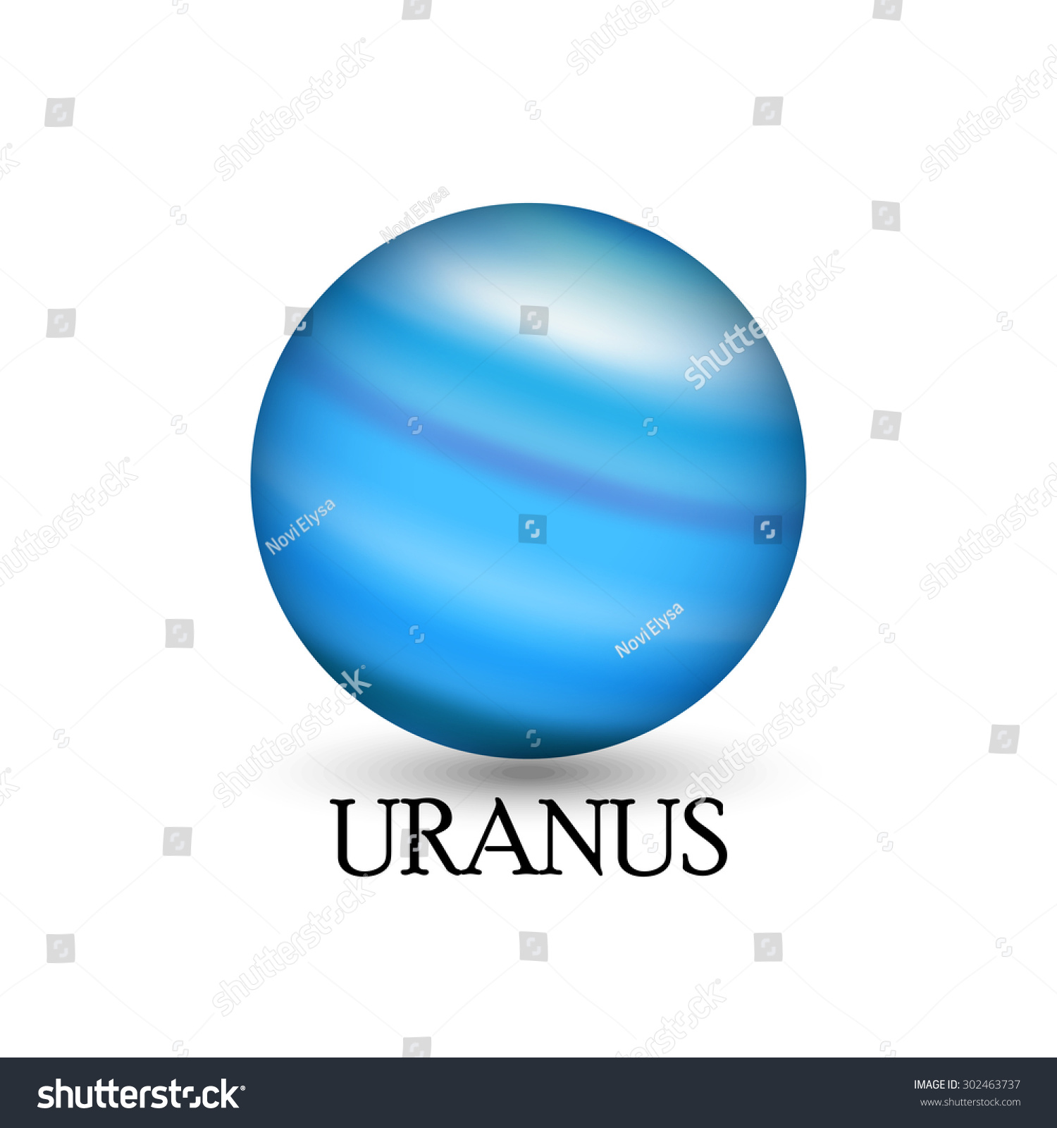 Planet Uranus Illustration Vector Stock Vector 302463737 - Shutterstock