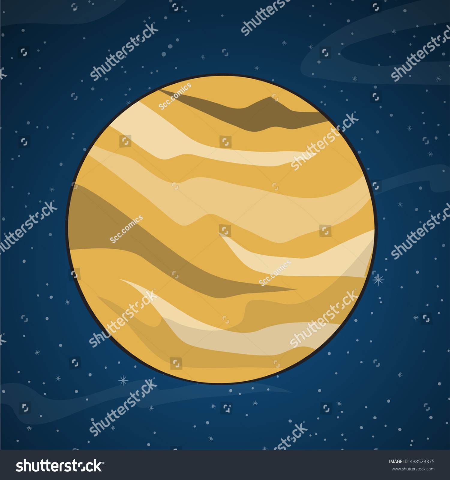 Planet Venus Stock Vector (Royalty Free) 438523375