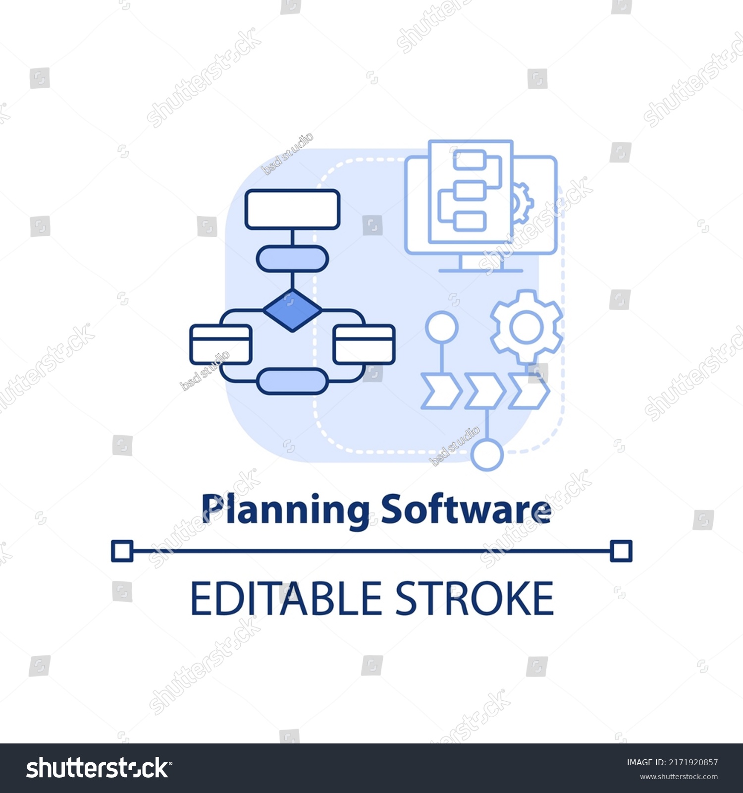 Planning Software Light Blue Concept Icon Stock Vector (royalty Free 