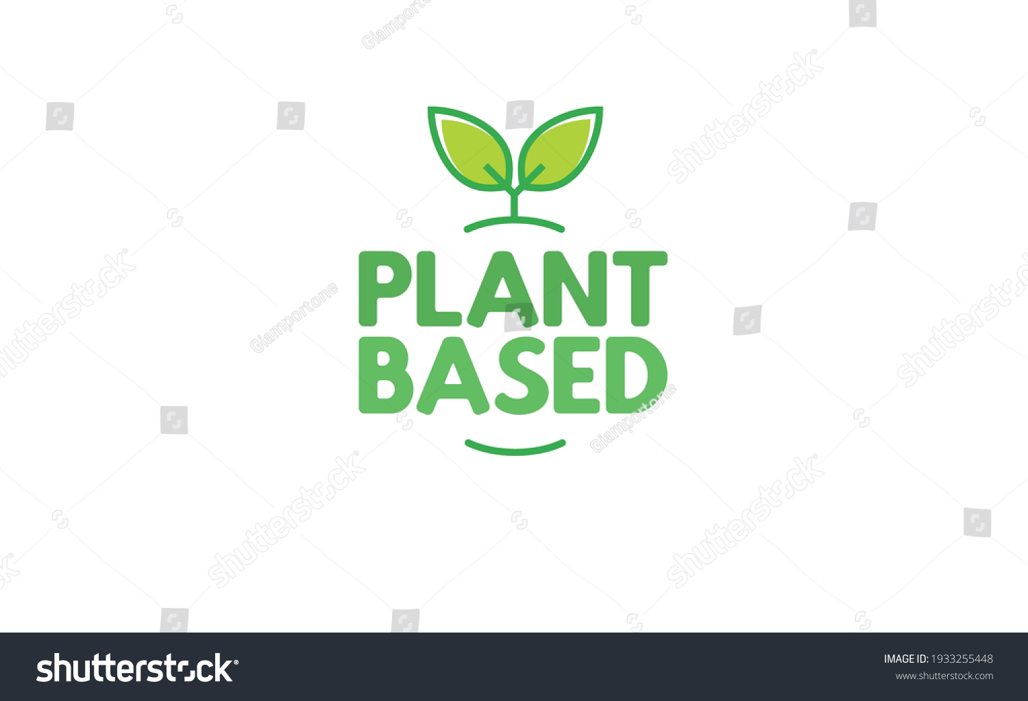 Plant Based Hand Made Text Hand Stock Vector (Royalty Free) 1933255448 ...