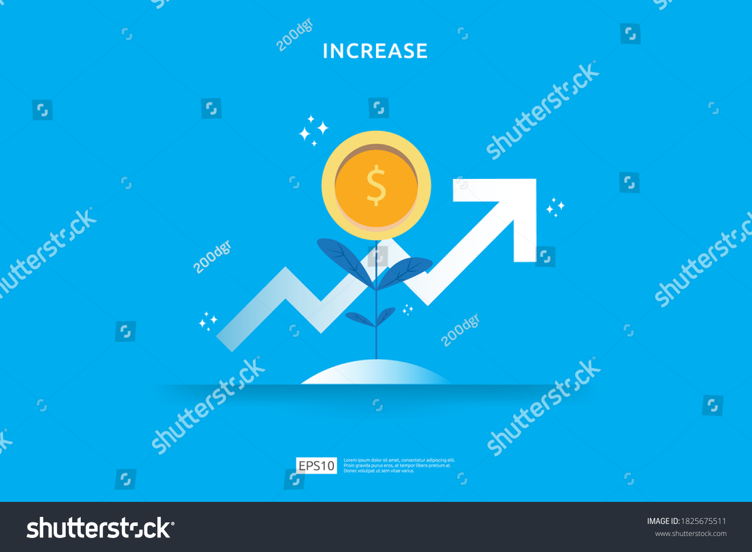 Plant Money Coin Tree Growth Illustration Stock Vector (Royalty Free ...